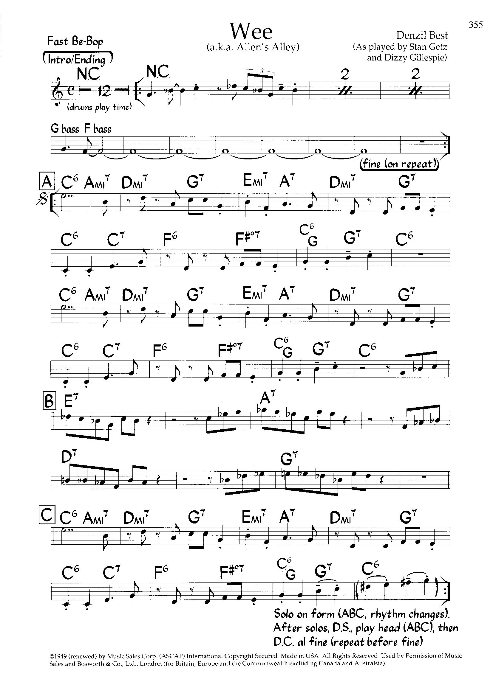 Wee — Charlie Parker Wee — Charlie Parker