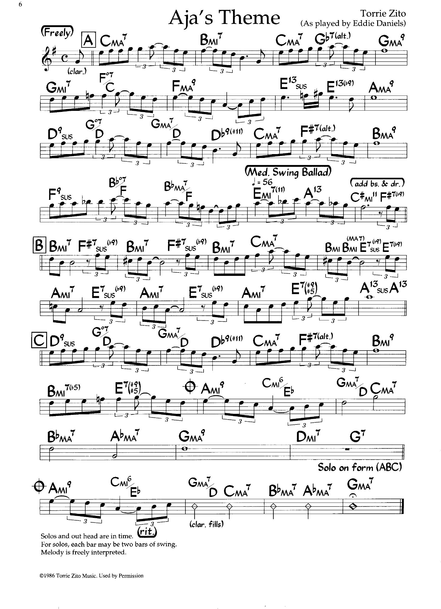 Aja's Theme — Eddie Daniels Aja's Theme — Eddie Daniels