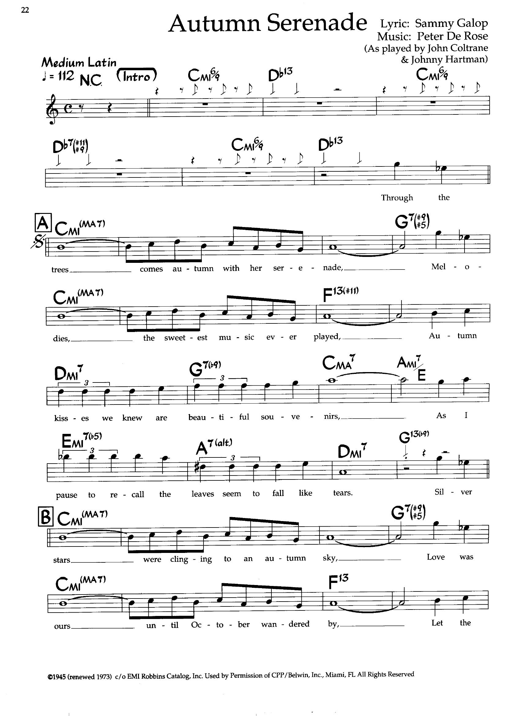 Autumn Serenade — John Coltrane & Johnny Hartman Autumn Serenade — John Coltrane & Johnny Hartman