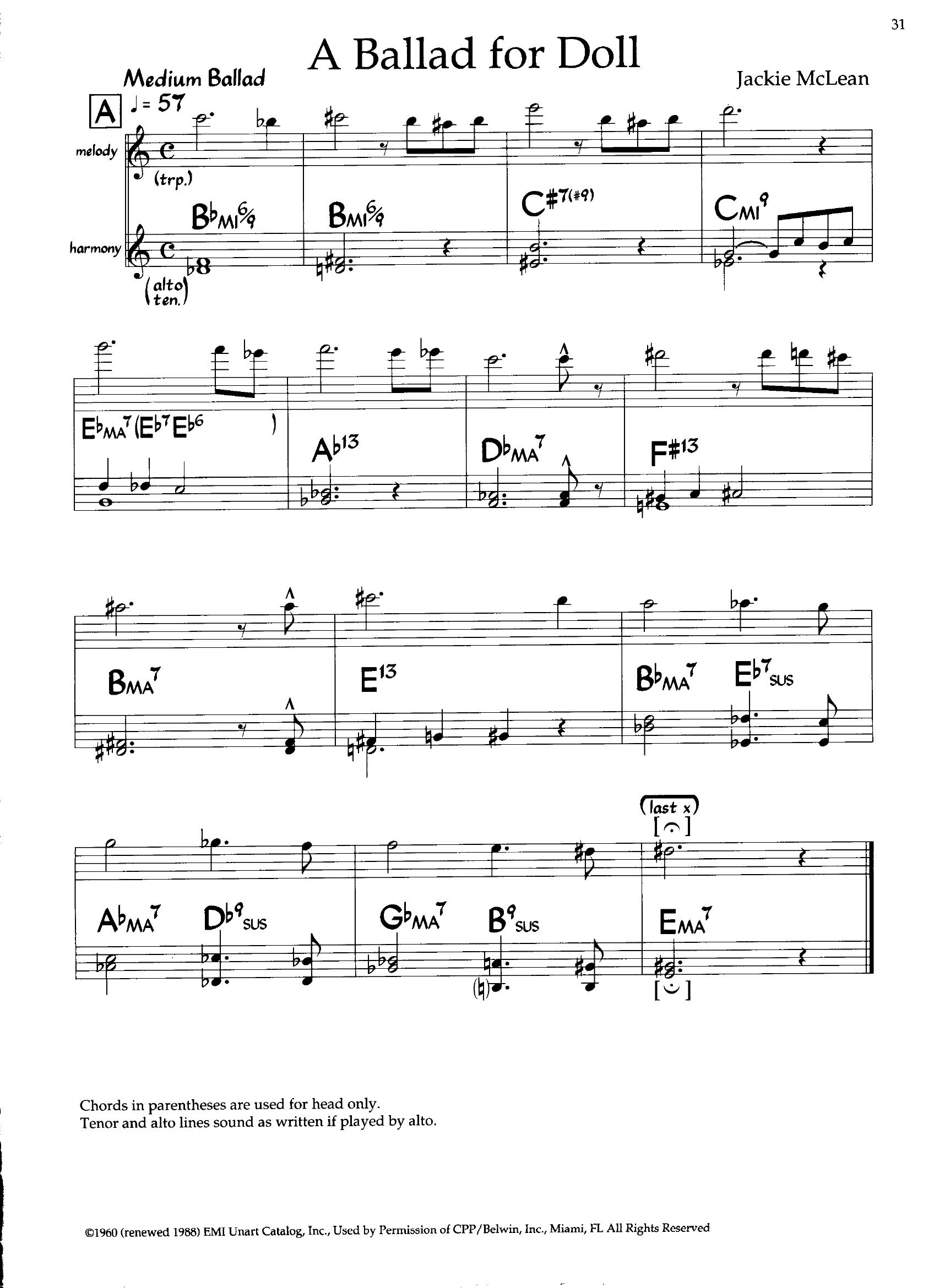 A Ballad For Doll — Jackie Mclean A Ballad For Doll — Jackie Mclean