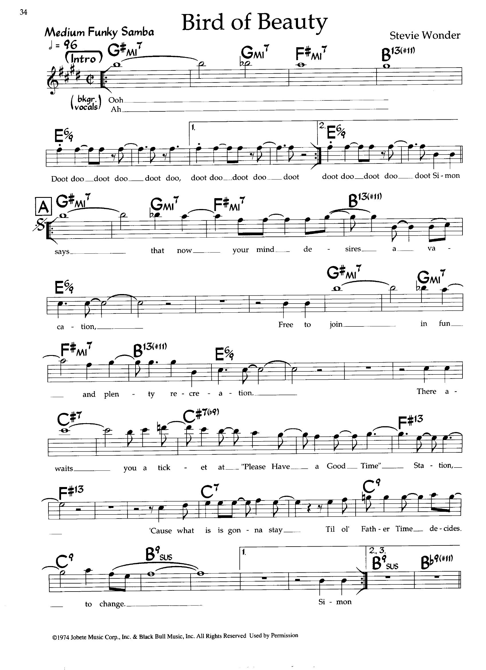 Bird Of Beauty — Stevie Wonder Bird Of Beauty — Stevie Wonder