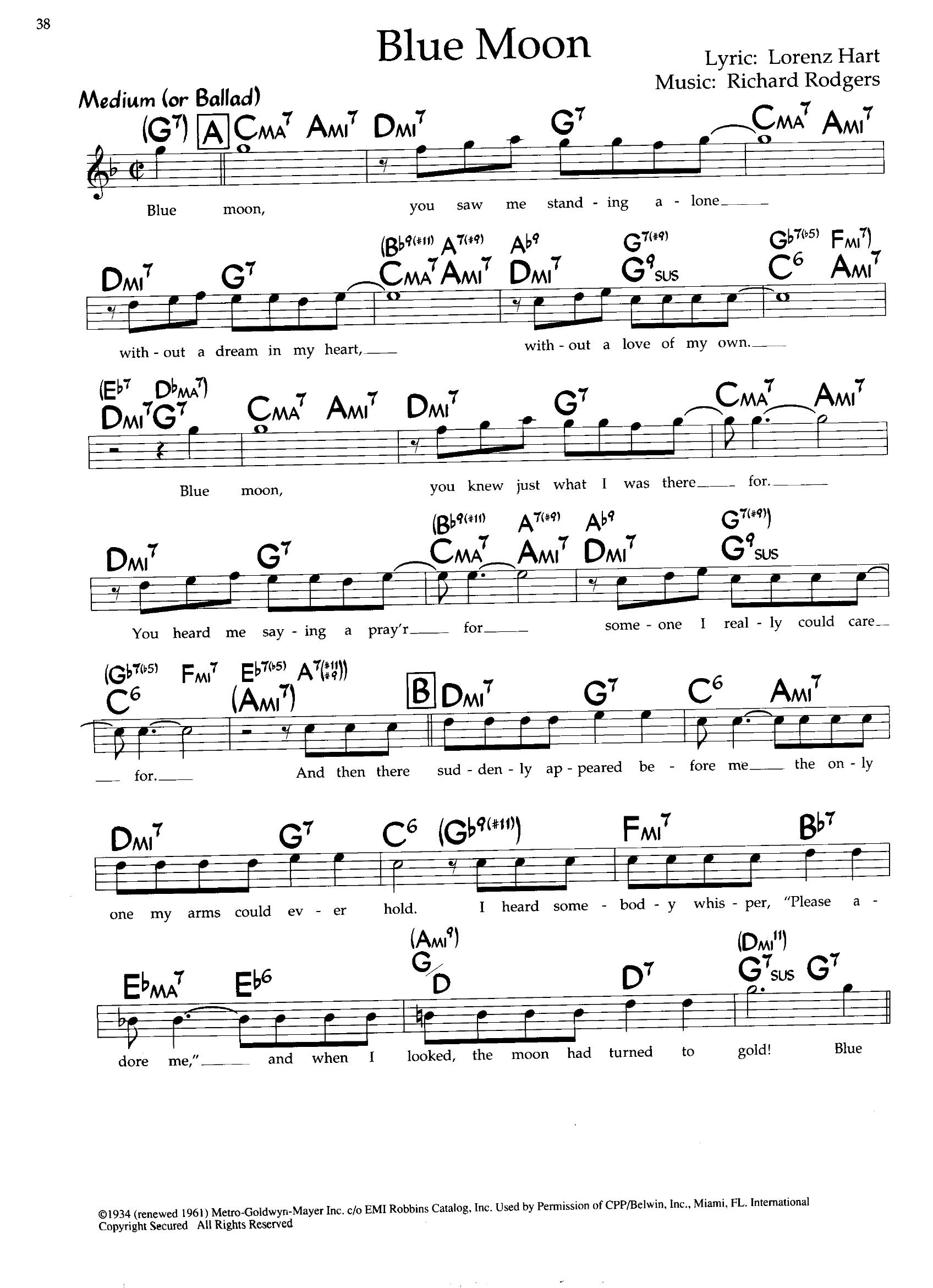 Blue Moon — Richard Rodgers Blue Moon — Richard Rodgers