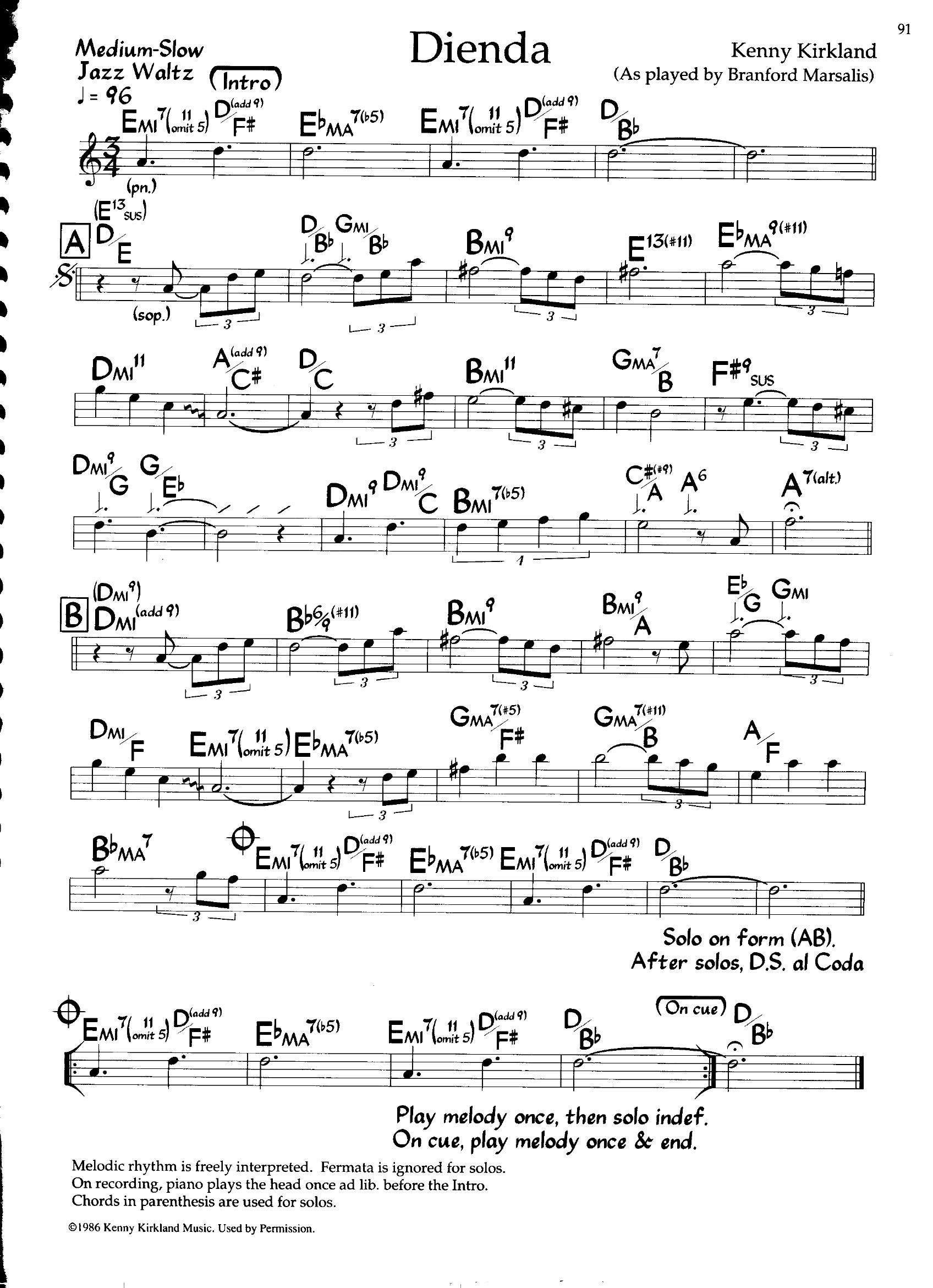 Dienda — Branford Marsalis Dienda — Branford Marsalis