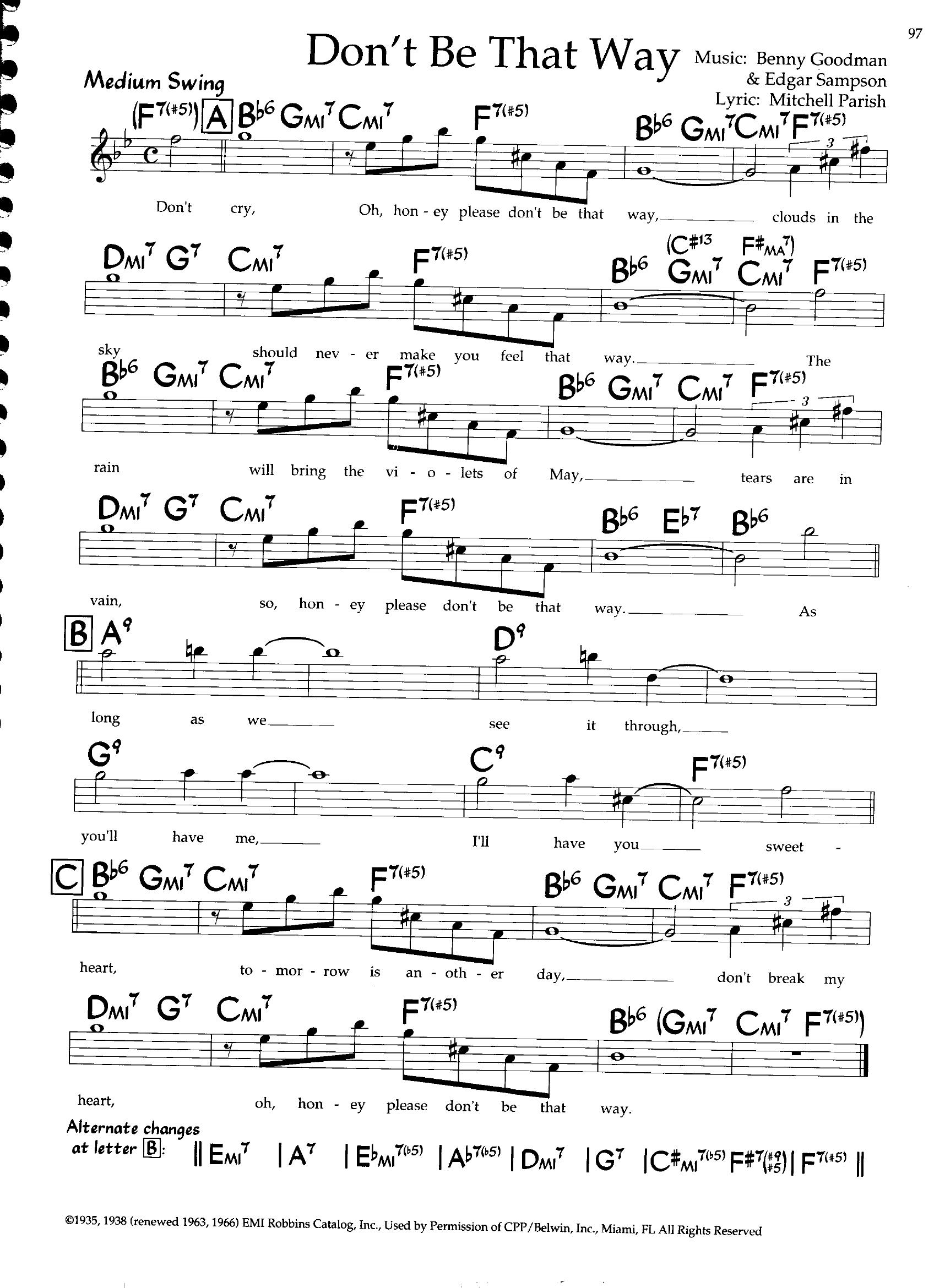 Don't Be That Way — Benny Goodman Don't Be That Way — Benny Goodman