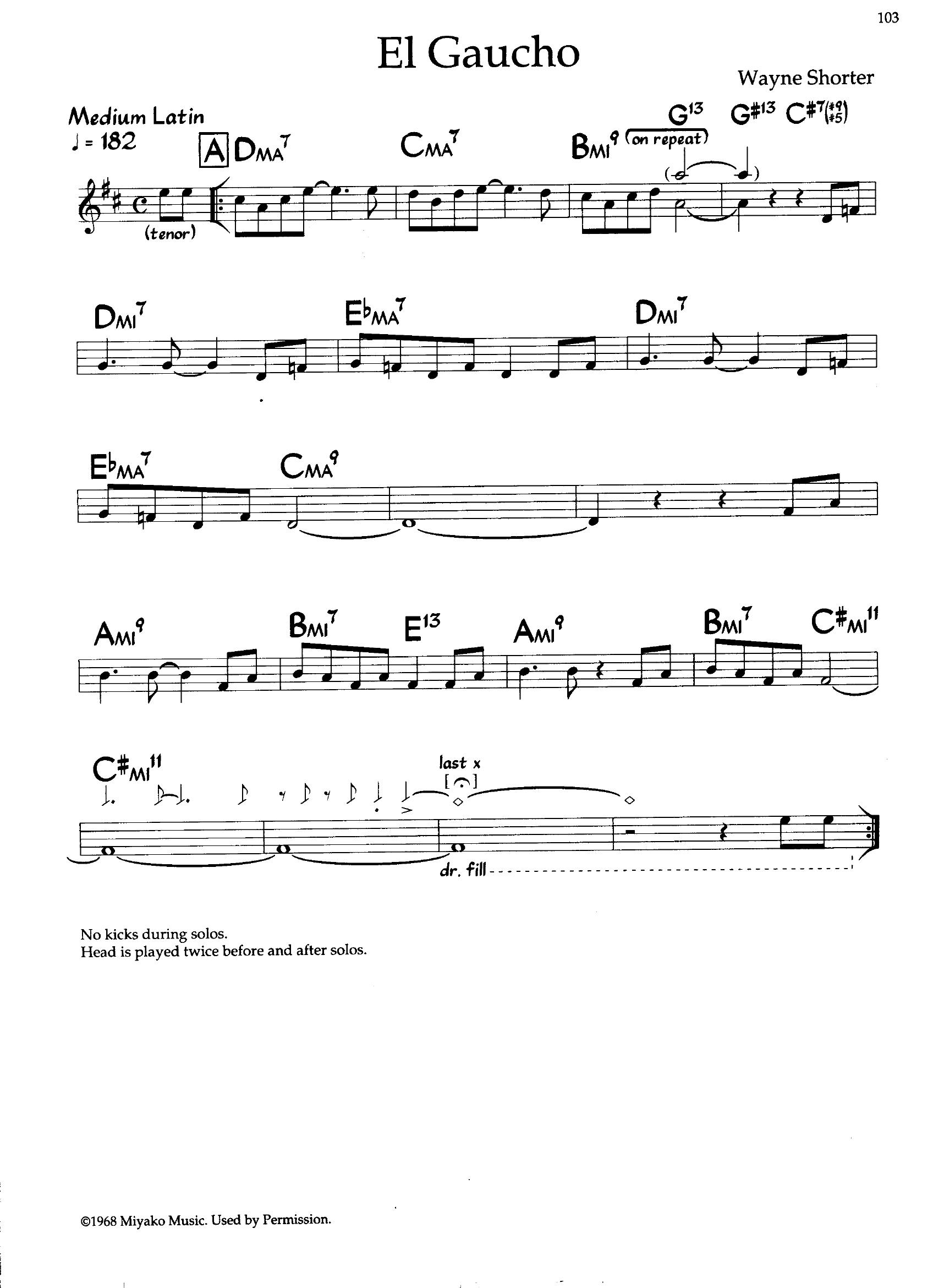 El Gaucho — Wayne Shorter El Gaucho — Wayne Shorter