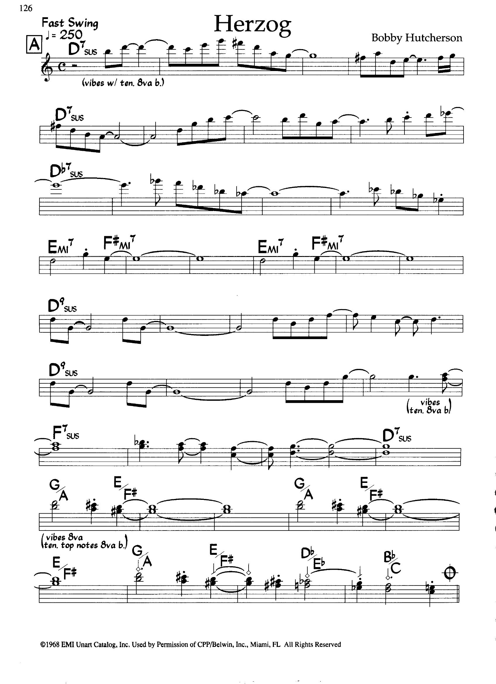 Herzog — Bobby Hutcherson Herzog — Bobby Hutcherson