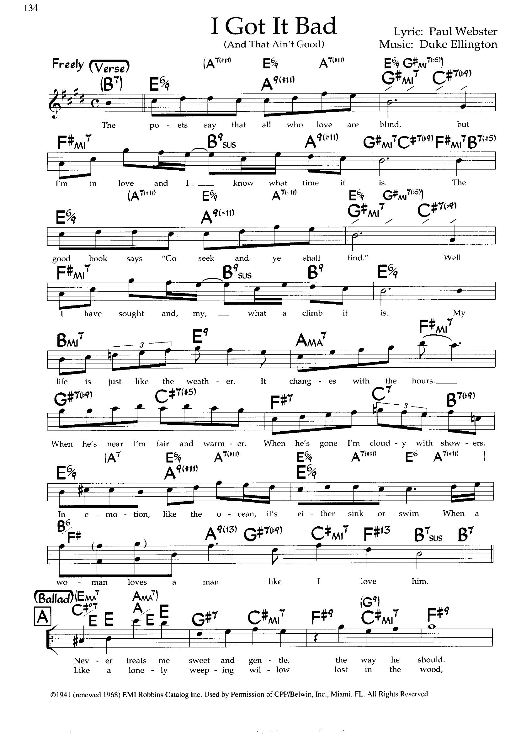 I Got It Bad — Duke Ellington I Got It Bad — Duke Ellington