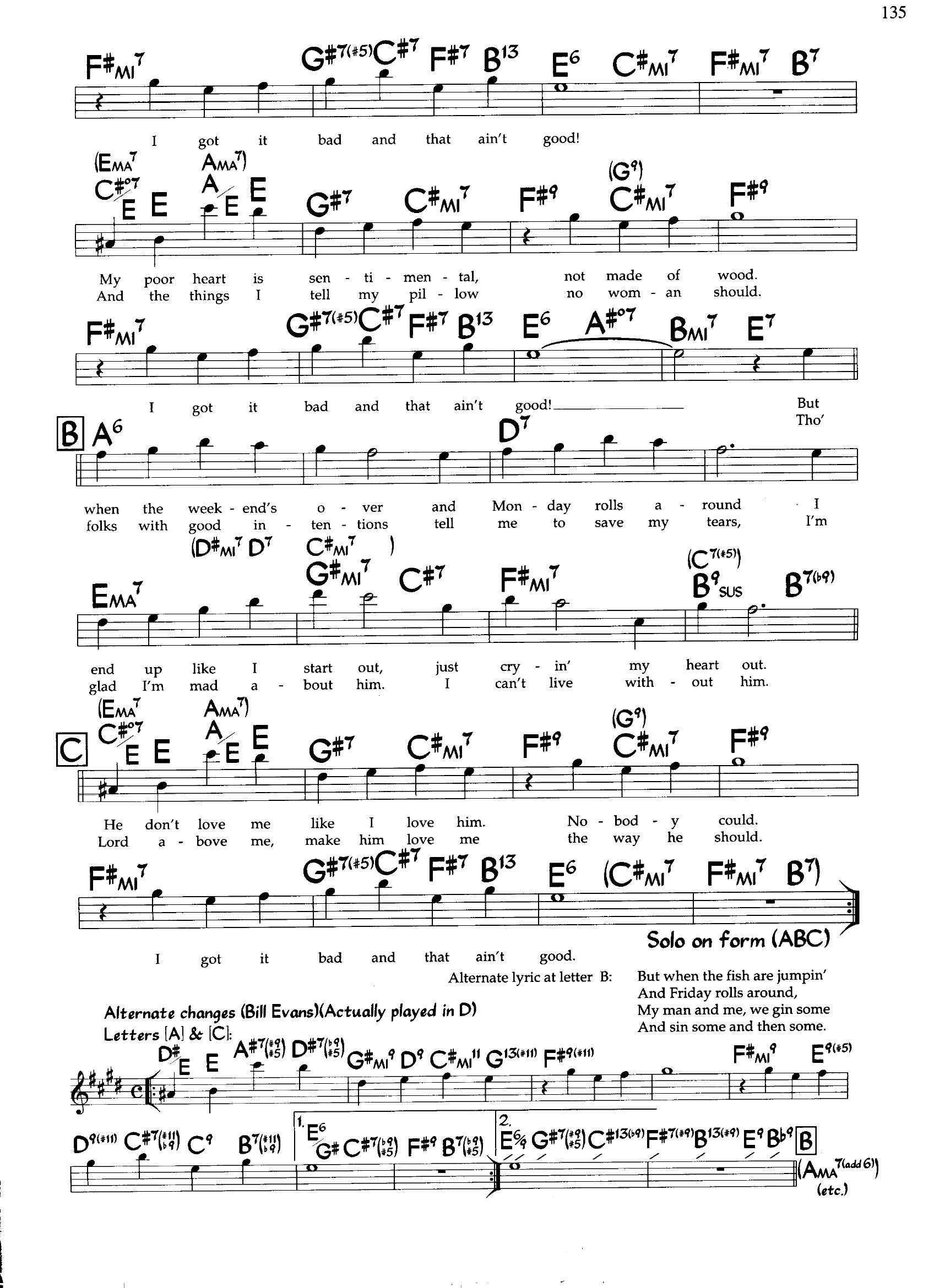I Got It Bad — Duke Ellington I Got It Bad — Duke Ellington