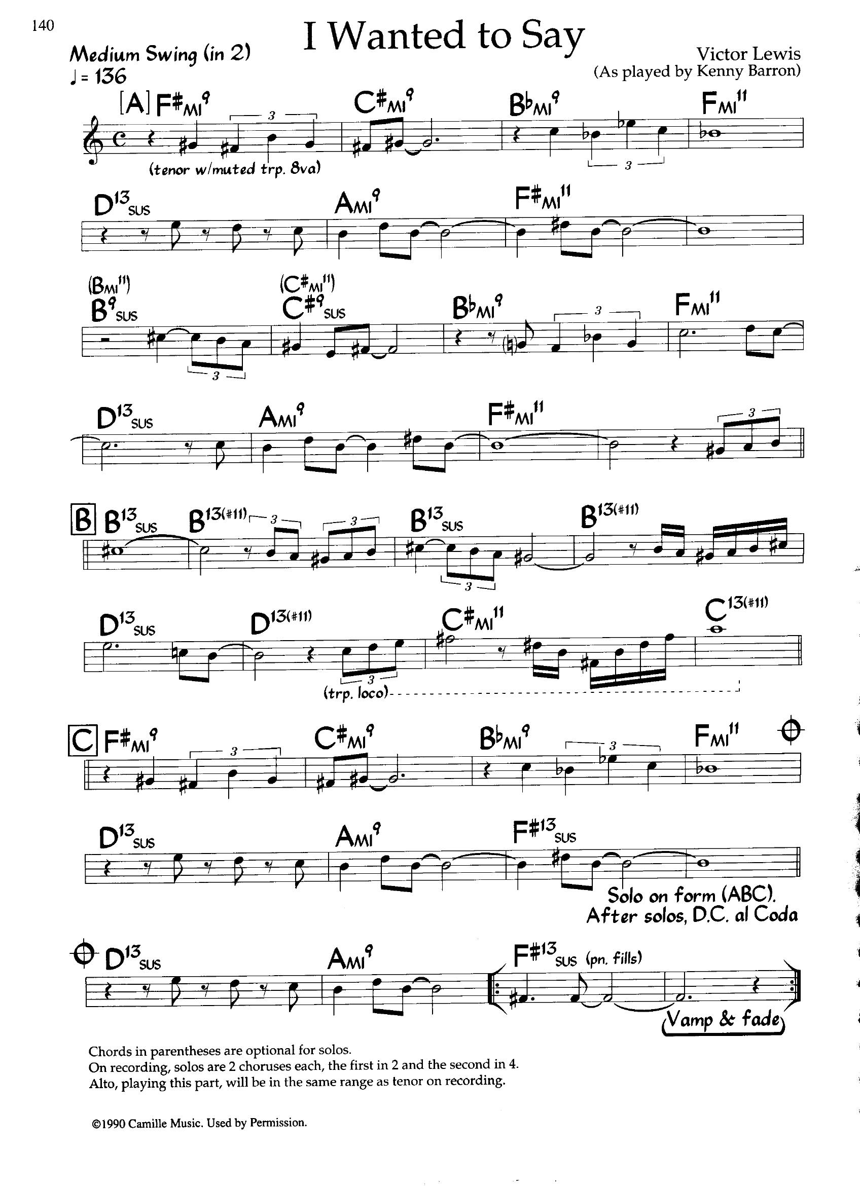 I Wanted To Say — Kenny Barron I Wanted To Say — Kenny Barron