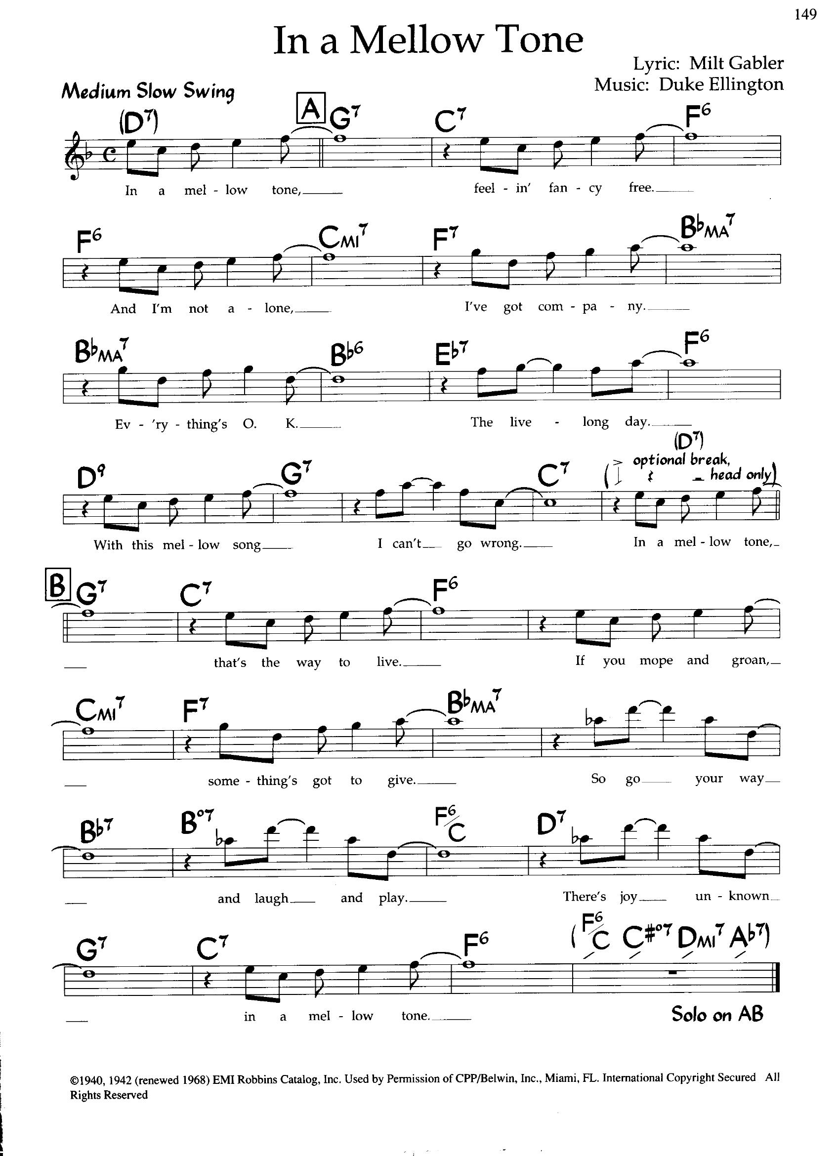 In A Mellow Tone — Duke Ellington In A Mellow Tone — Duke Ellington