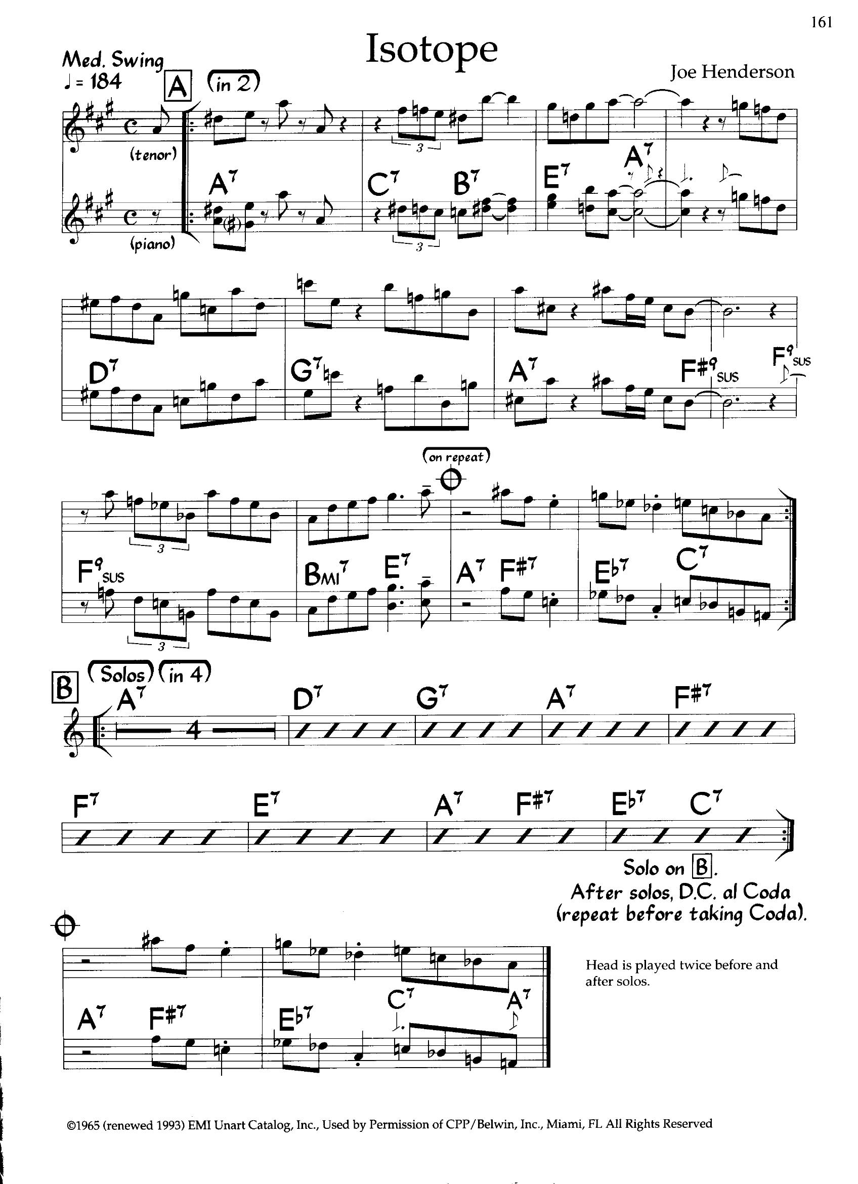 Isotope — Joe Henderson Isotope — Joe Henderson
