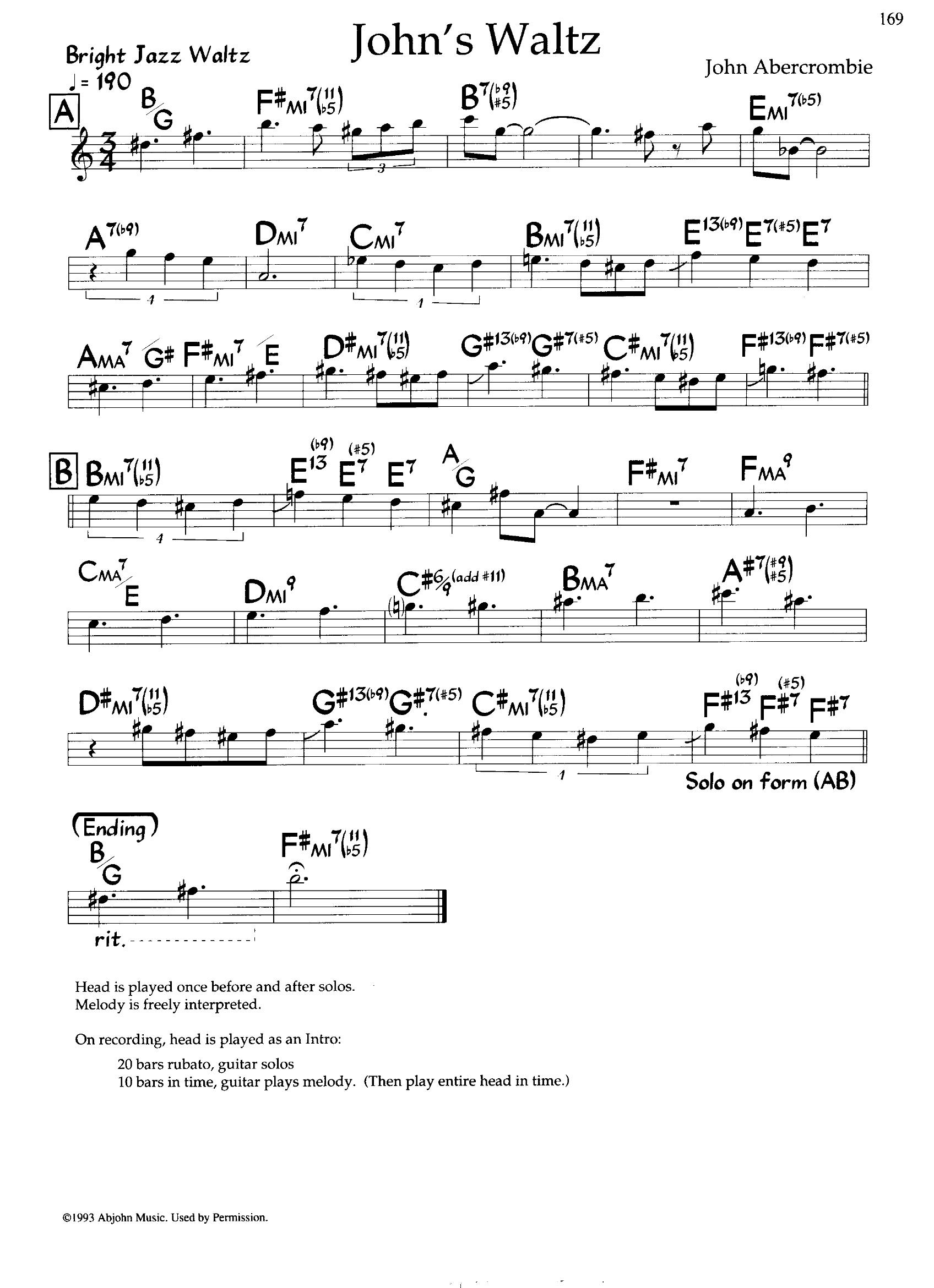 John’s Waltz — John Abercrombie John’s Waltz — John Abercrombie