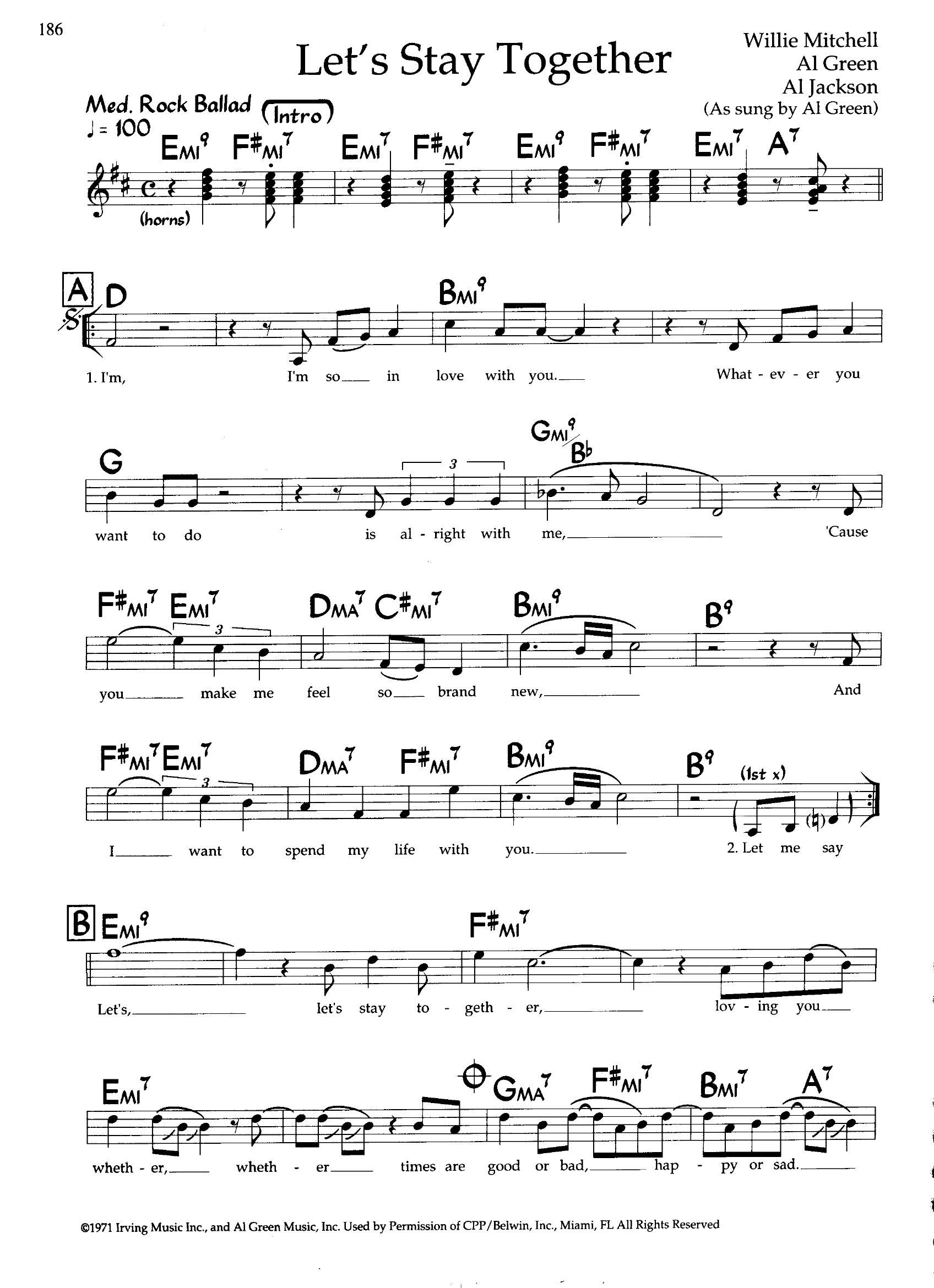 Let’s Stay Together — Al Green Let’s Stay Together — Al Green