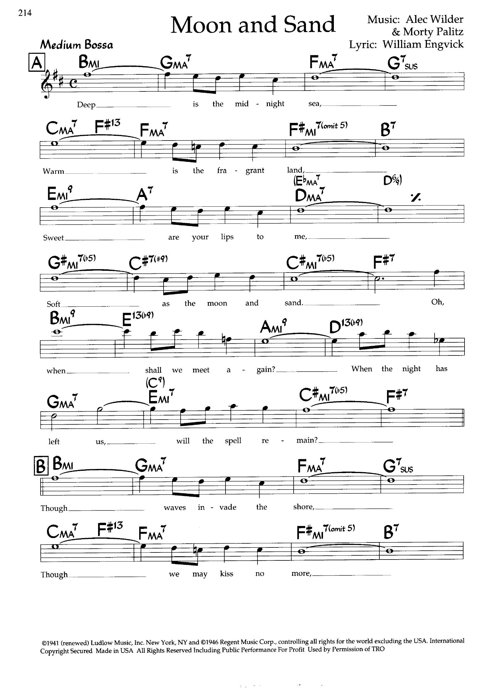 Moon And Sand — Alec Wilder Moon And Sand — Alec Wilder