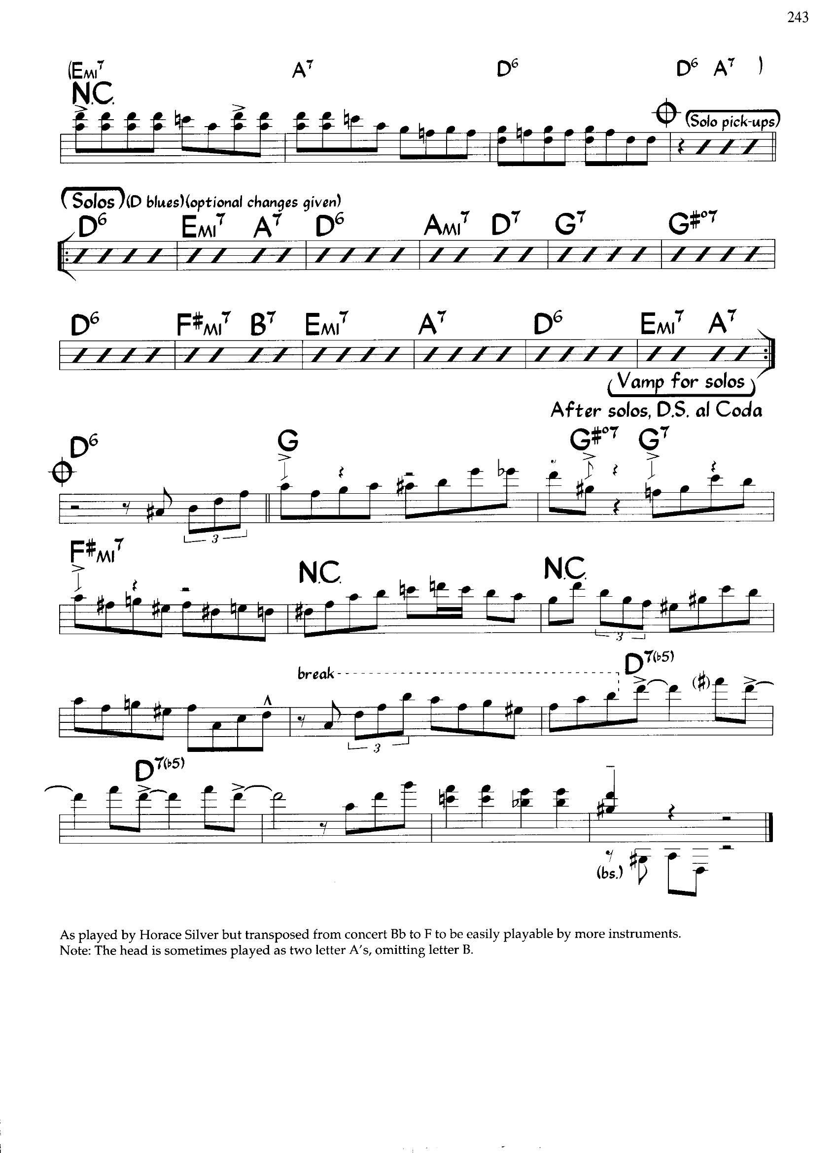 Opus De Funk — Horace Silver Opus De Funk — Horace Silver