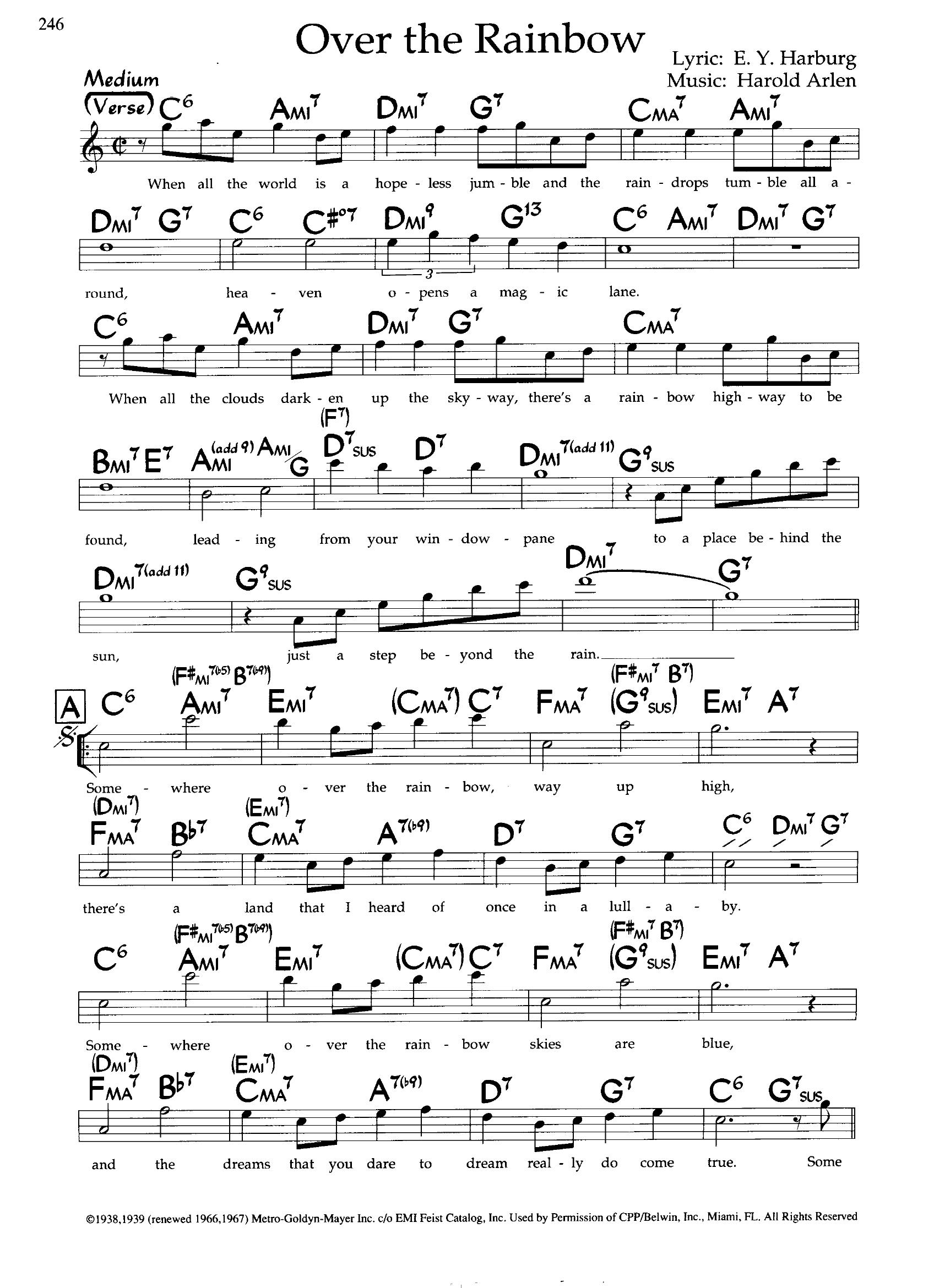Over The Rainbow — Harold Arlen Over The Rainbow — Harold Arlen