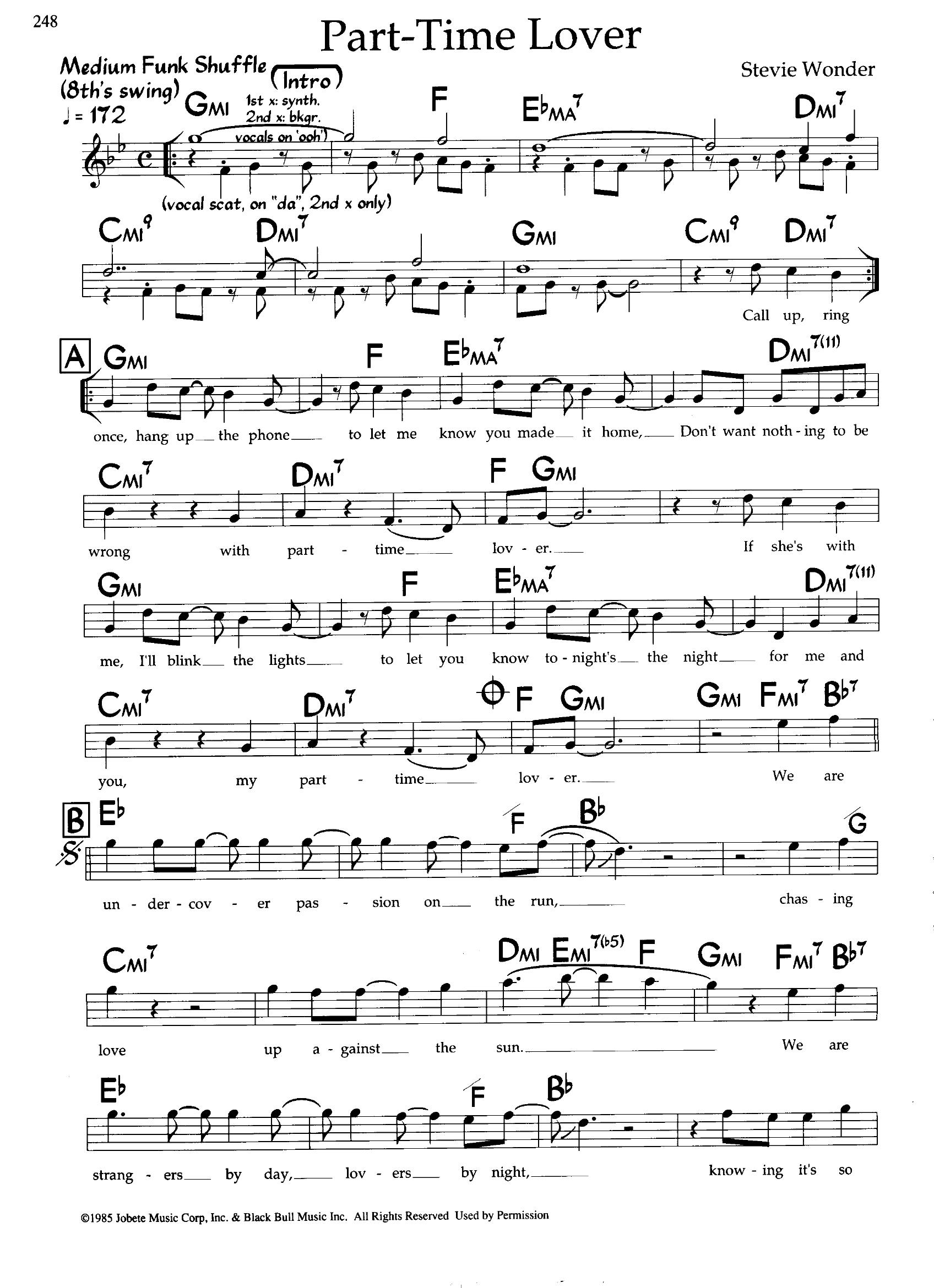 Part-Time Lover — Stevie Wonder