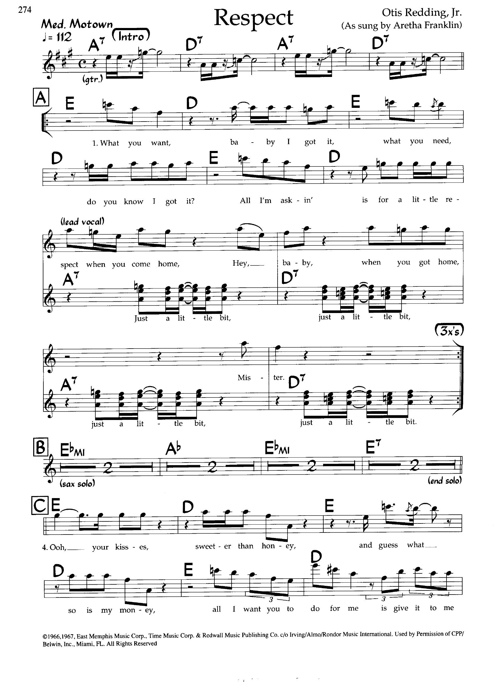 Respect — Aretha Franklin Respect — Aretha Franklin