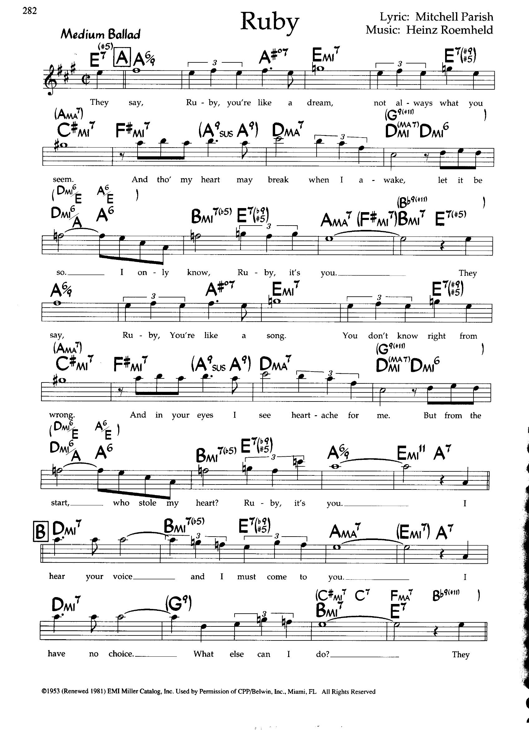Ruby — Heinz Roemheld Ruby — Heinz Roemheld