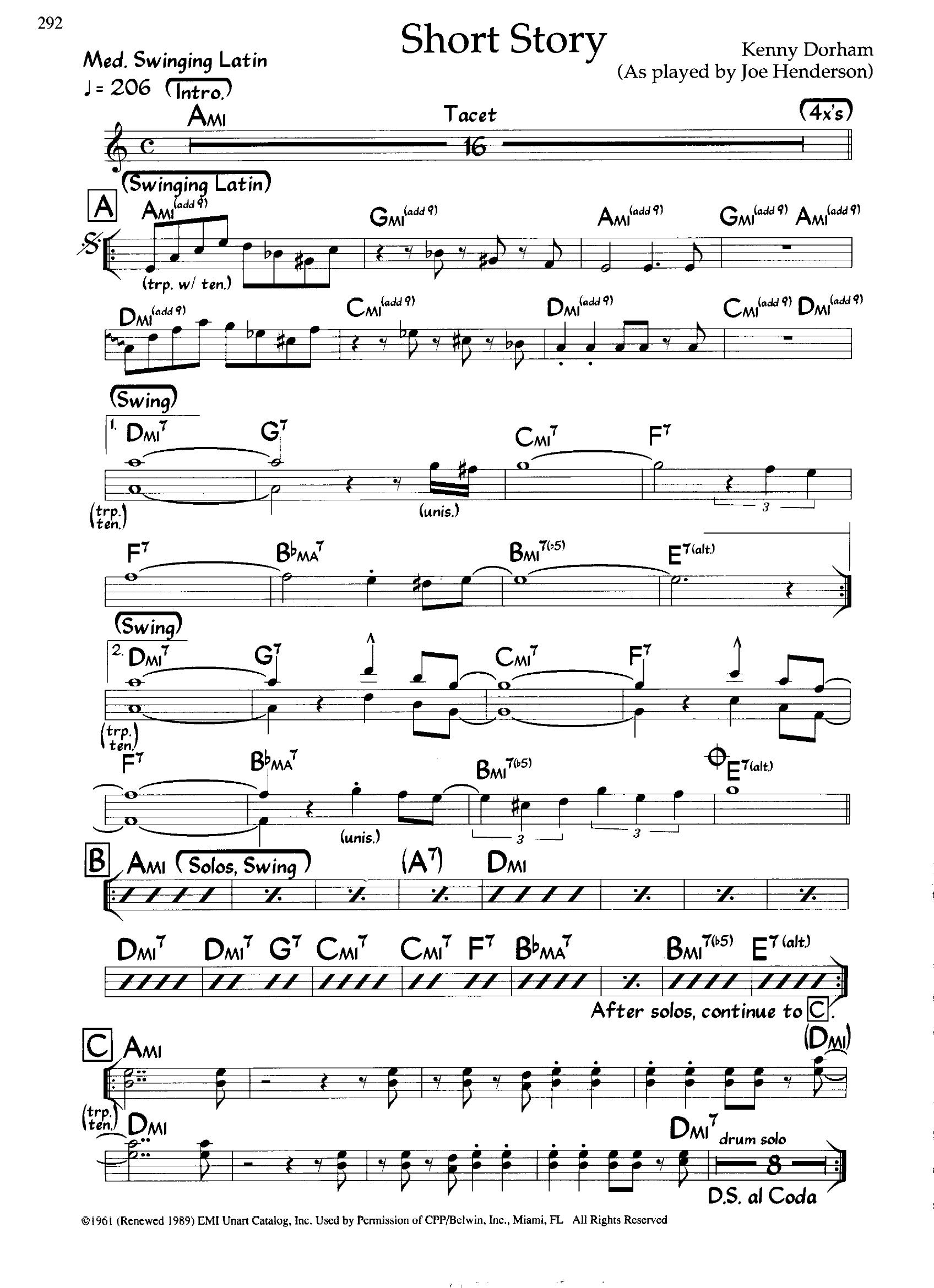 Short Story — Kenny Dorham Short Story — Kenny Dorham