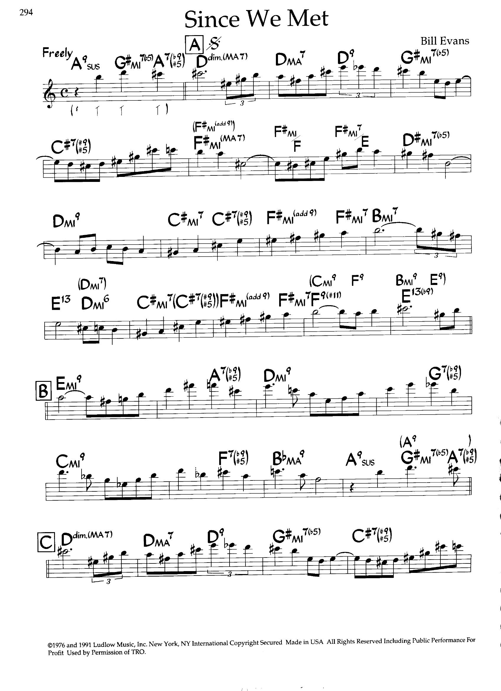 Since We Met — Bill Evans Since We Met — Bill Evans