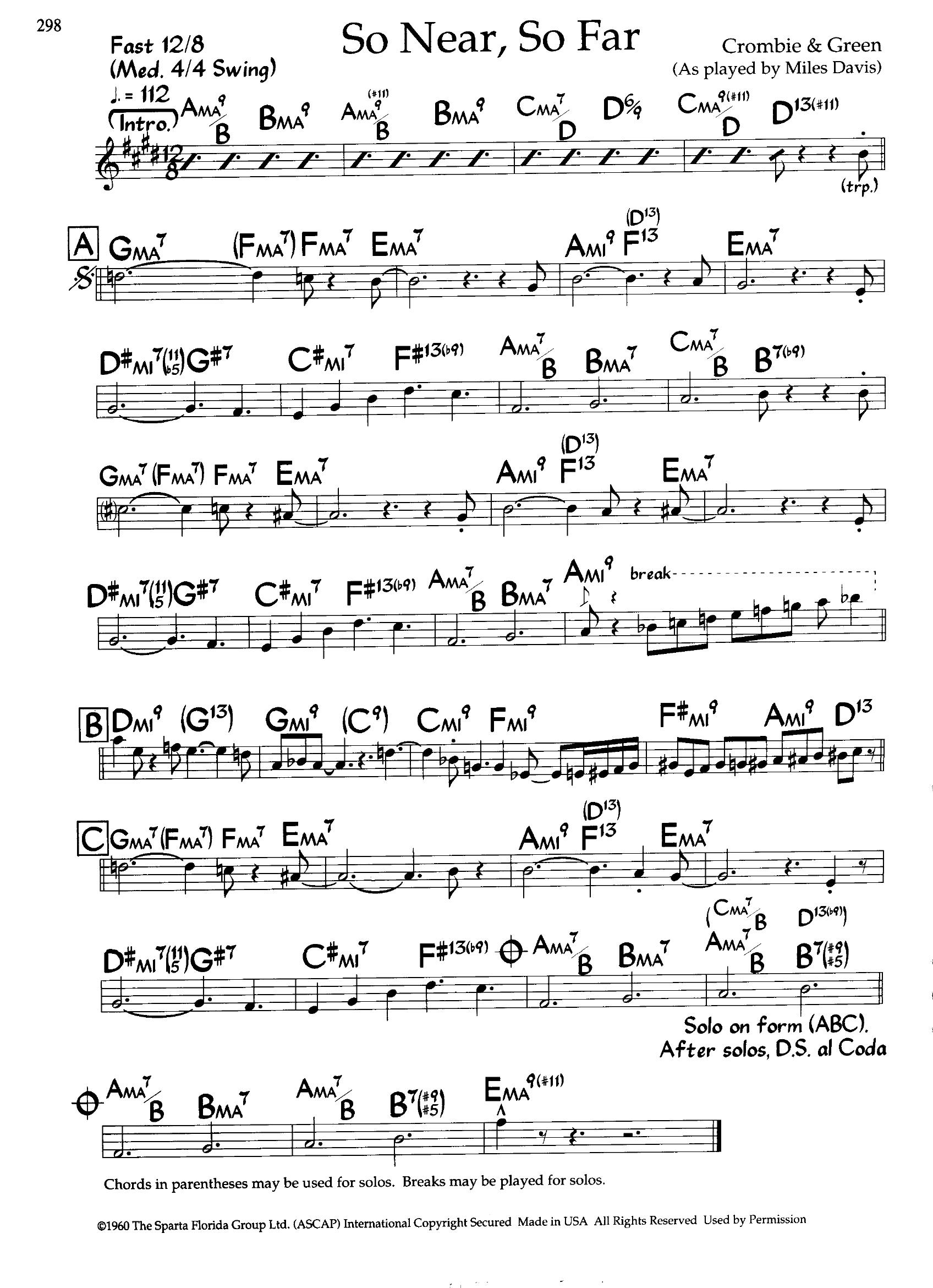 So Near, So Far — Miles Davis So Near, So Far — Miles Davis