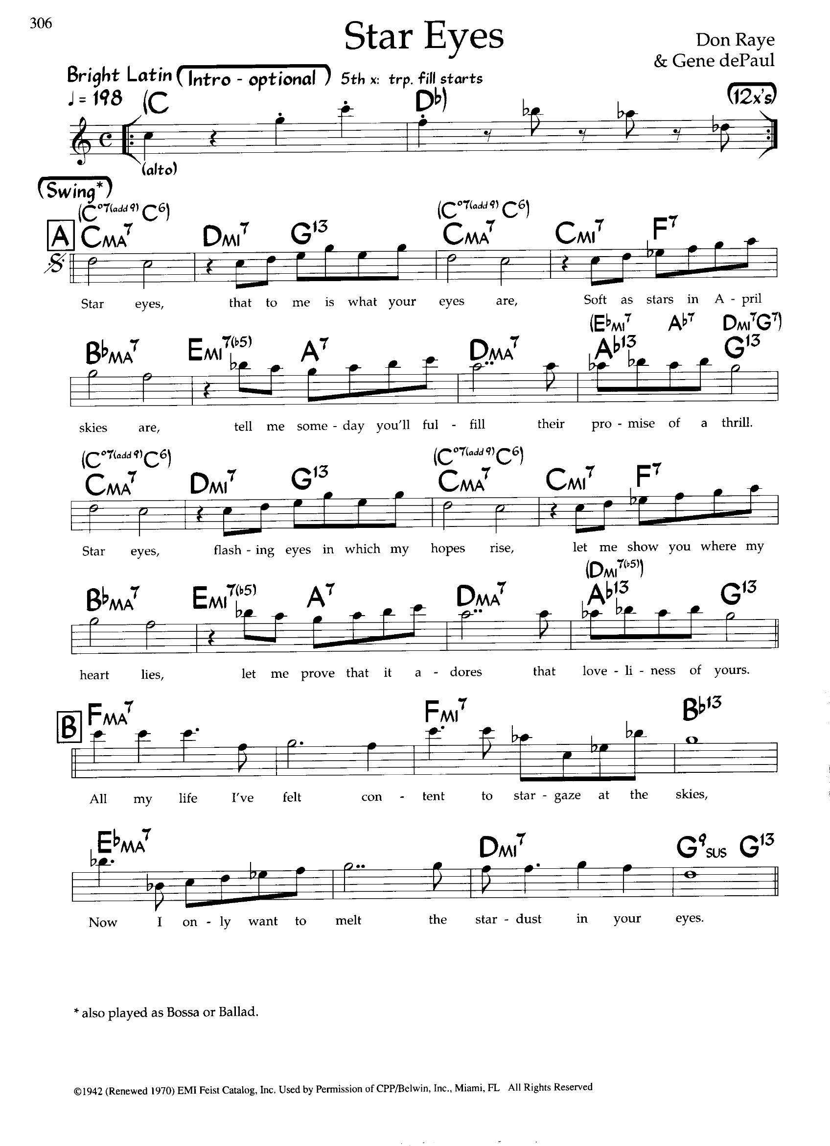 Star Eyes — Don Raye & Gene dePaul Star Eyes — Don Raye & Gene dePaul