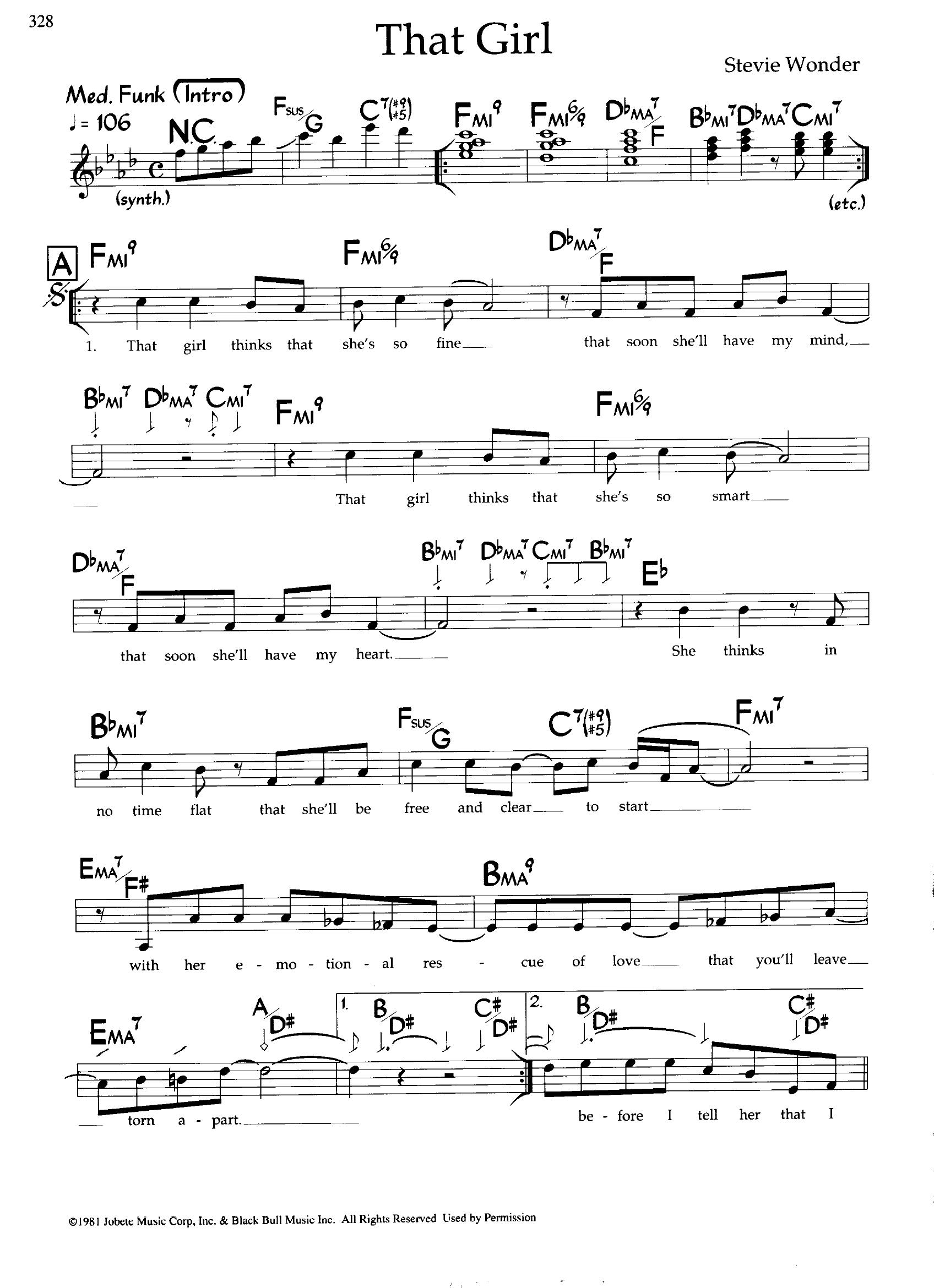That Girl — Stevie Wonder That Girl — Stevie Wonder