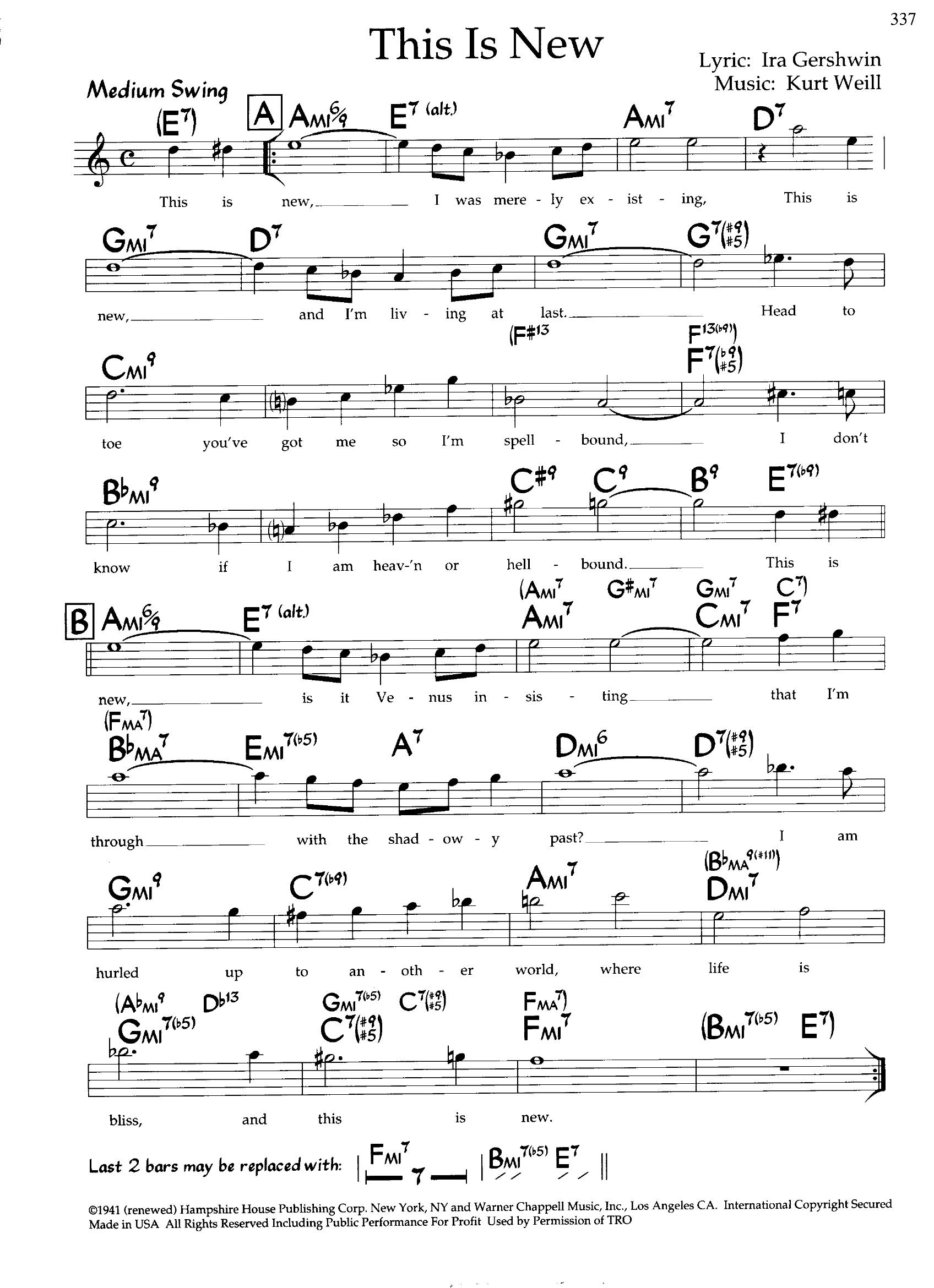 This Is New — Kurt Weill This Is New — Kurt Weill