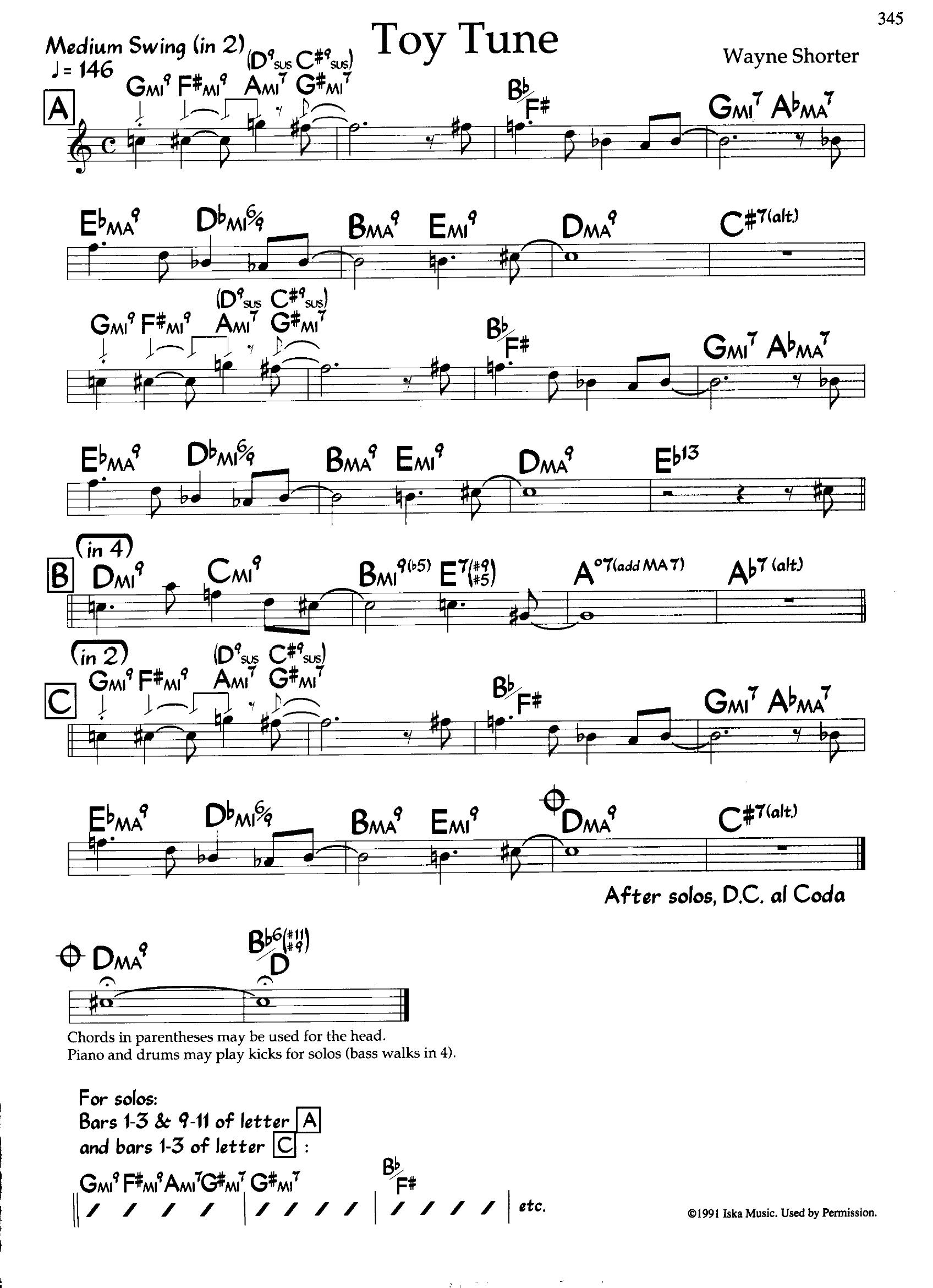 Toy Tune — Wayne Shorter Toy Tune — Wayne Shorter