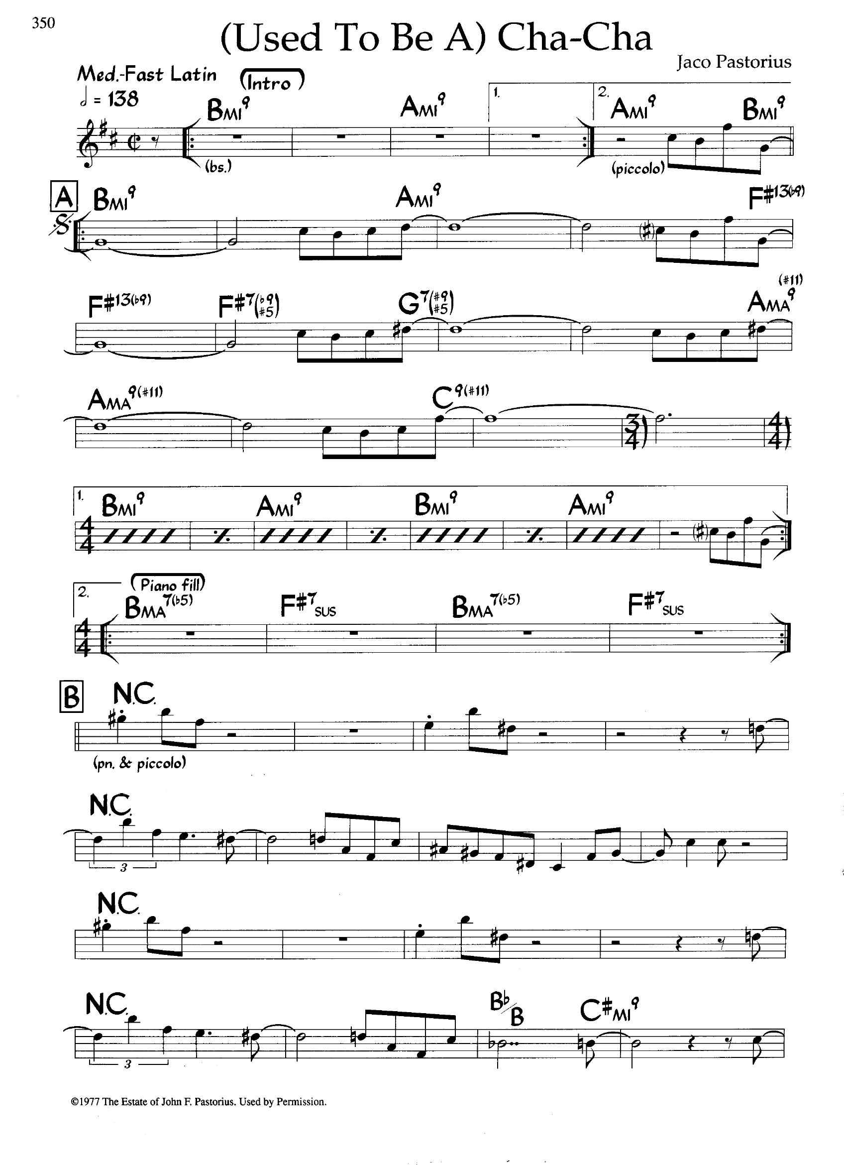 (Used To Be A ) Cha-cha — Jaco Pastorius (Used To Be A ) Cha-cha — Jaco Pastorius