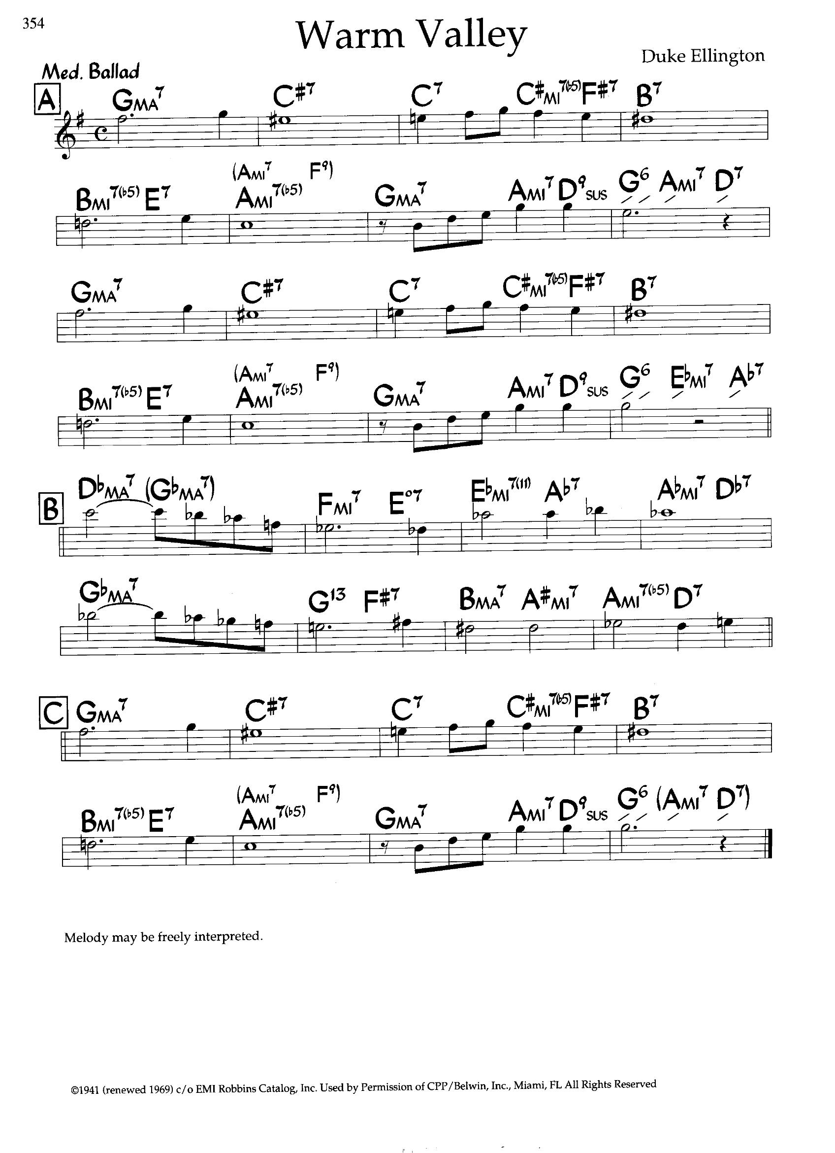 Warm Valley — Duke Ellington Warm Valley — Duke Ellington