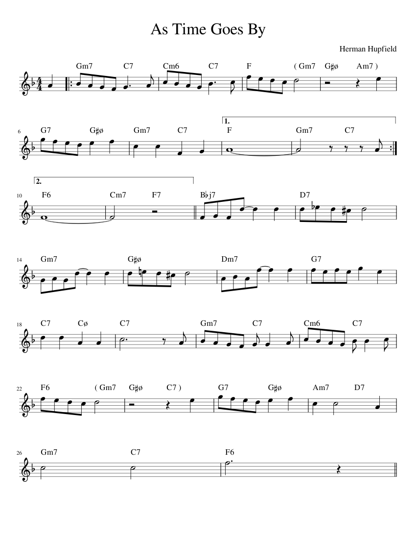 As Time Goes By — Hupfeld Herman As Time Goes By — Hupfeld Herman