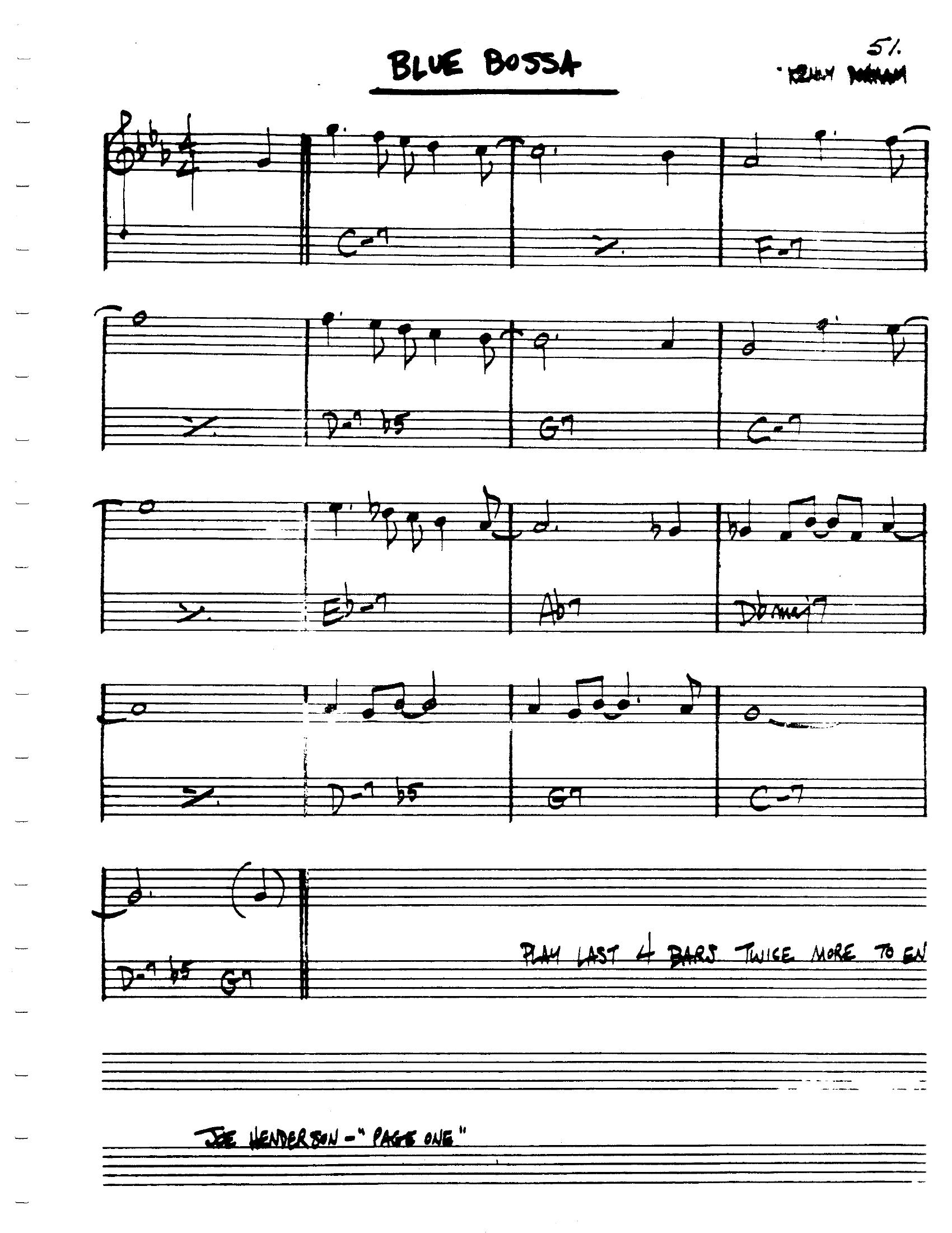 Blue Bossa Blue Bossa