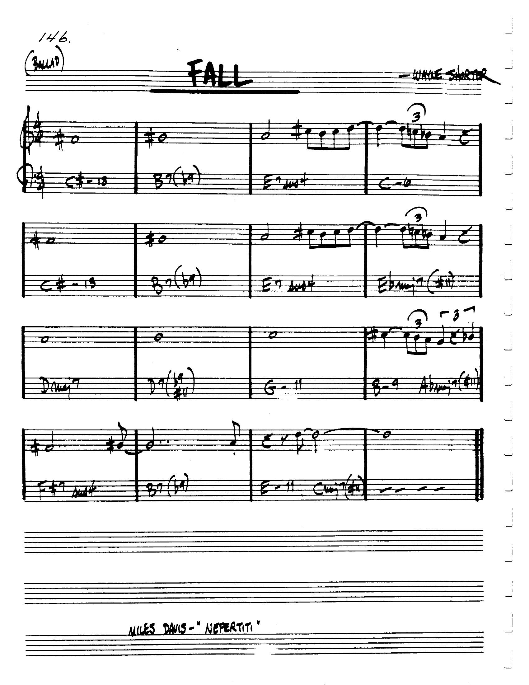 Fall — Wayne Shorter Fall — Wayne Shorter