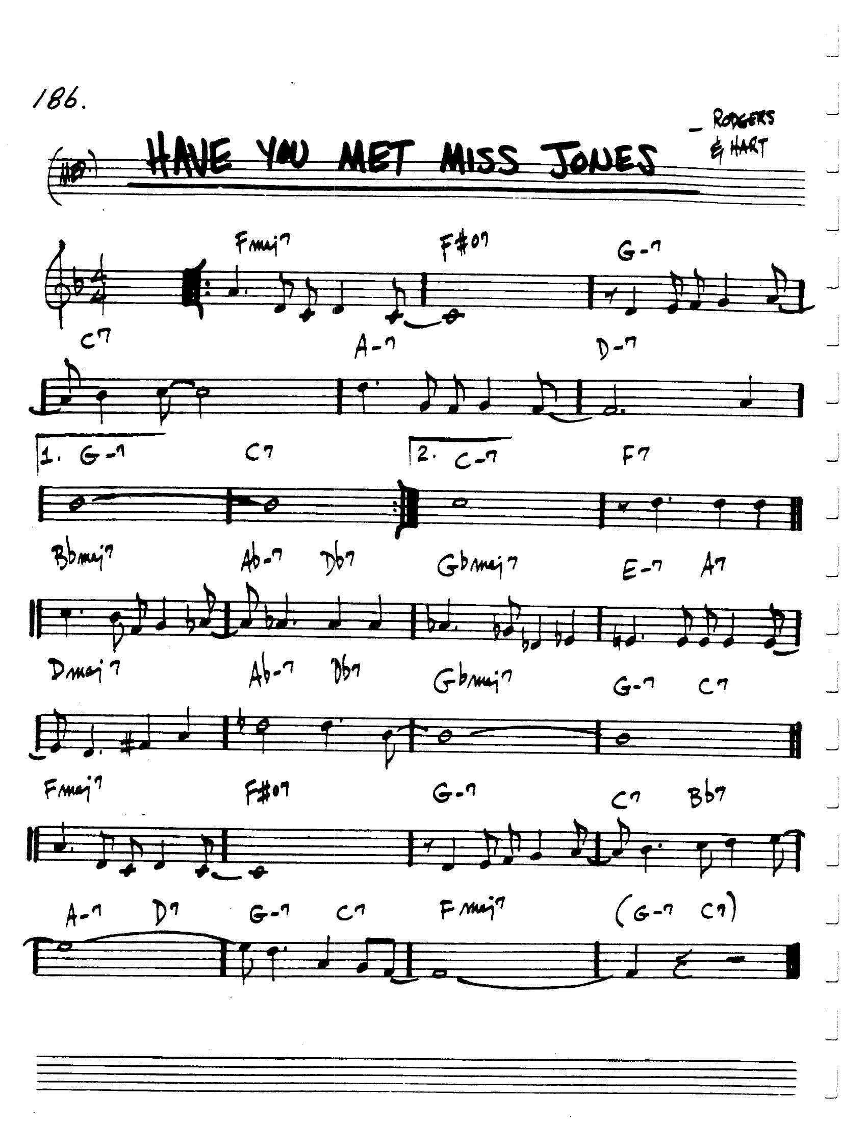 Have You Met Miss Jones Have You Met Miss Jones