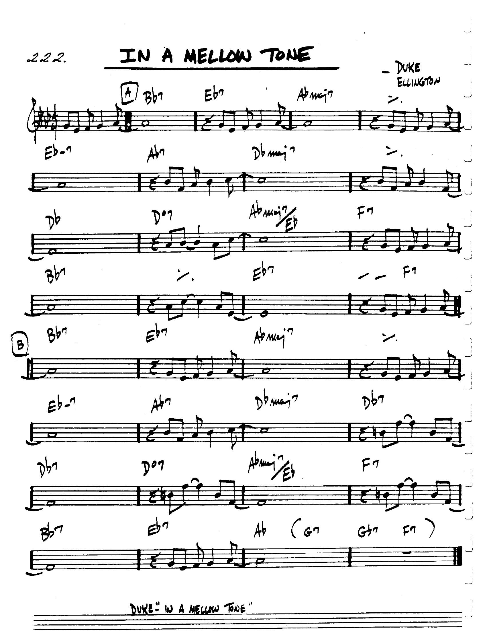 In A Mellow Tone In A Mellow Tone