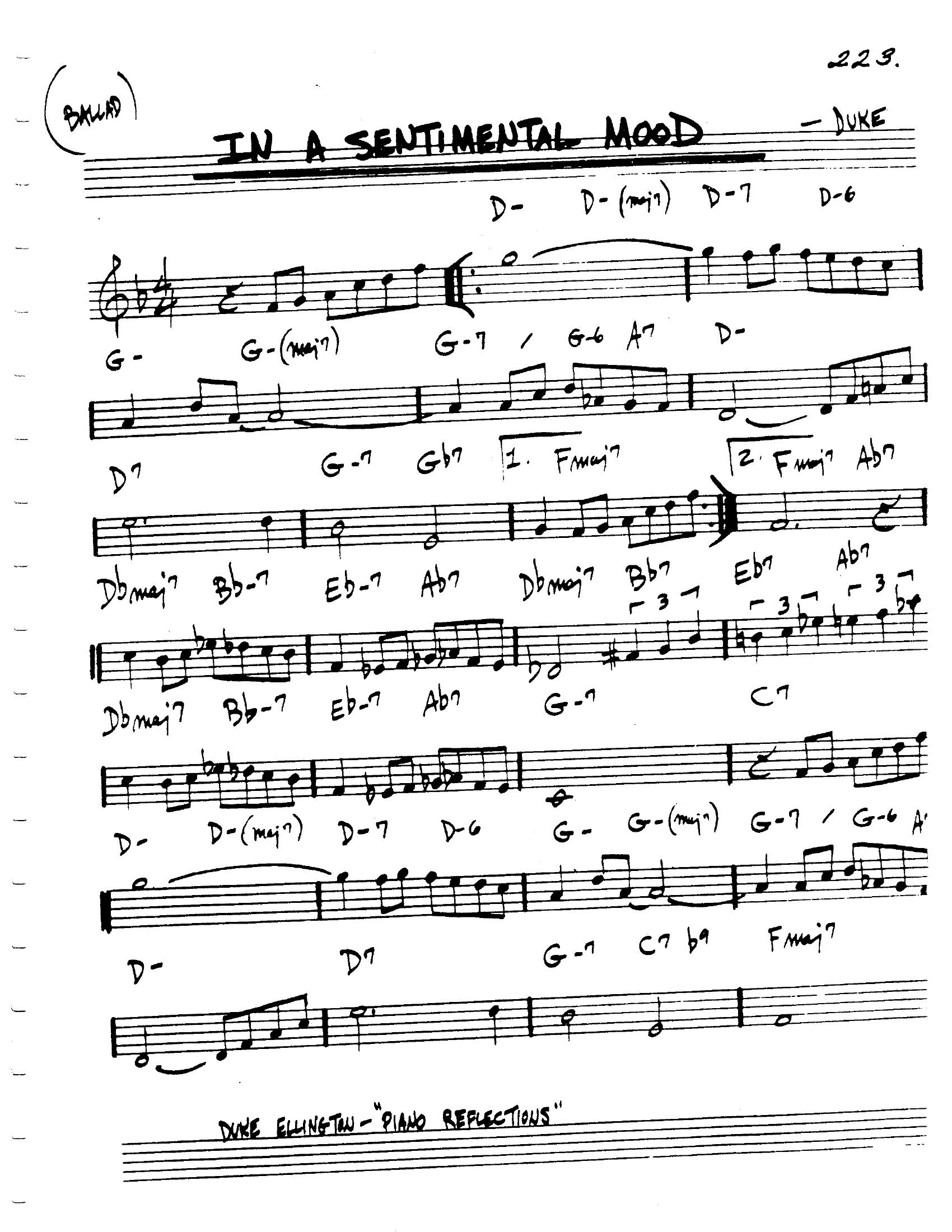 In A Sentimental Mood In A Sentimental Mood