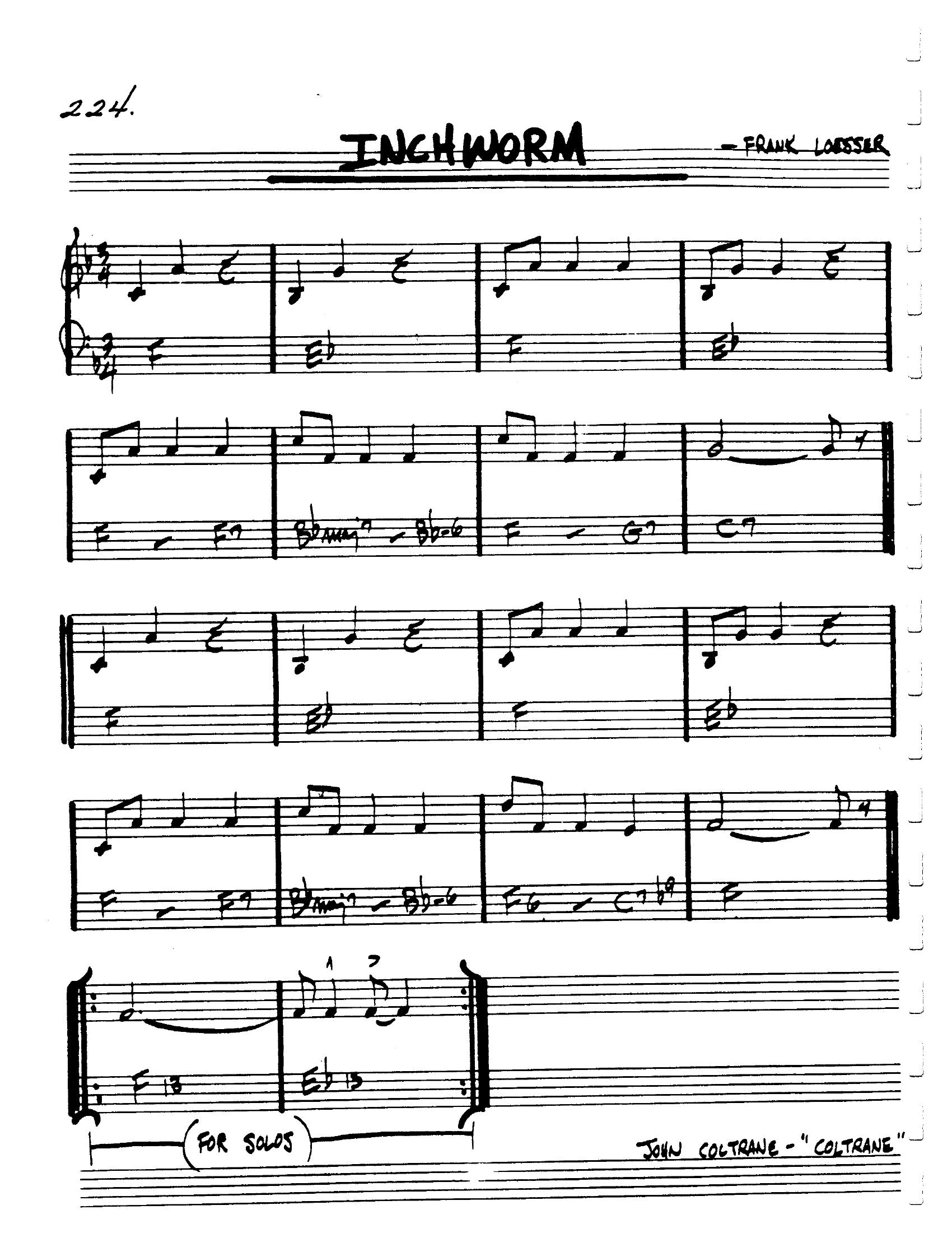 Inchworm Inchworm