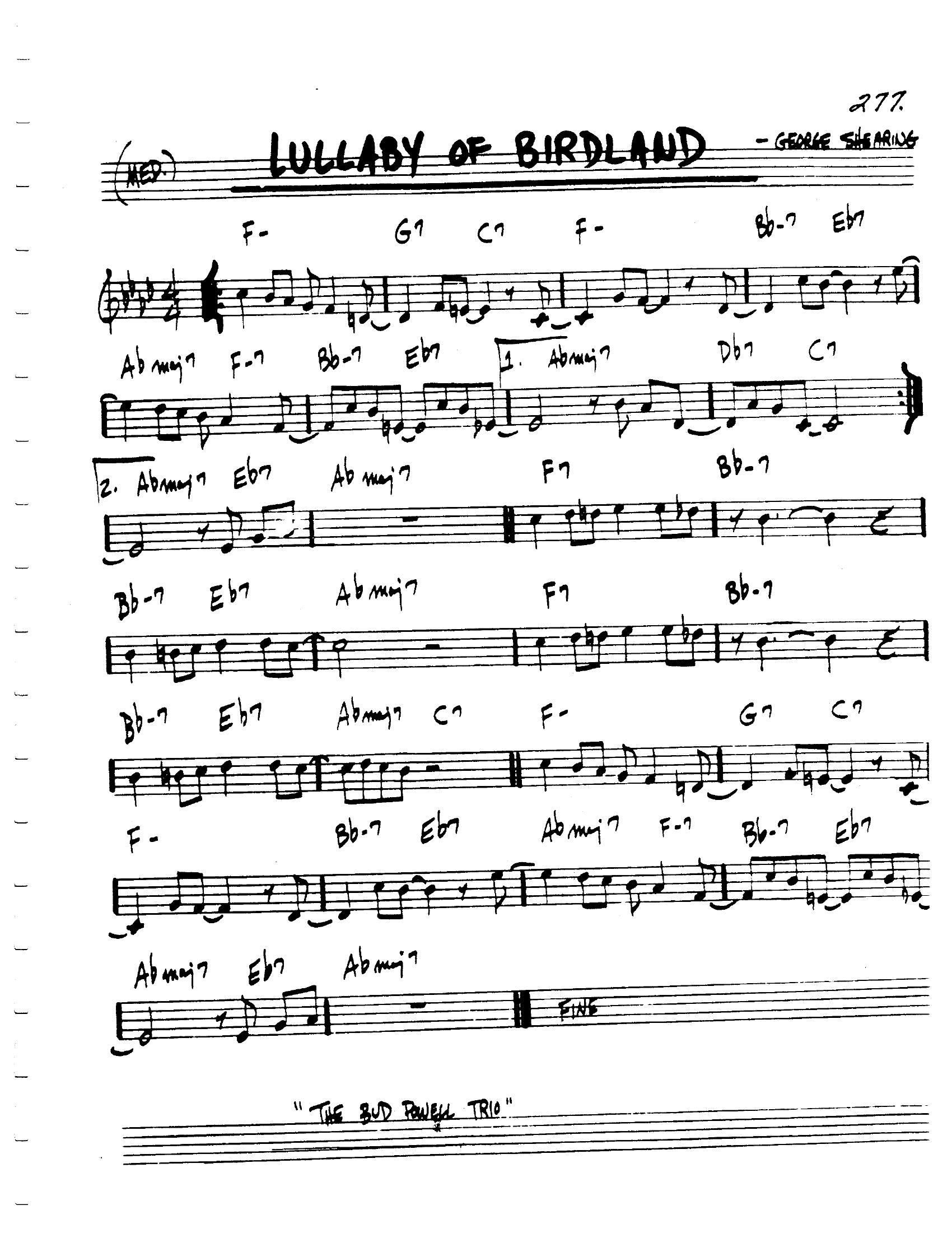 Lullaby Of Birdland Lullaby Of Birdland