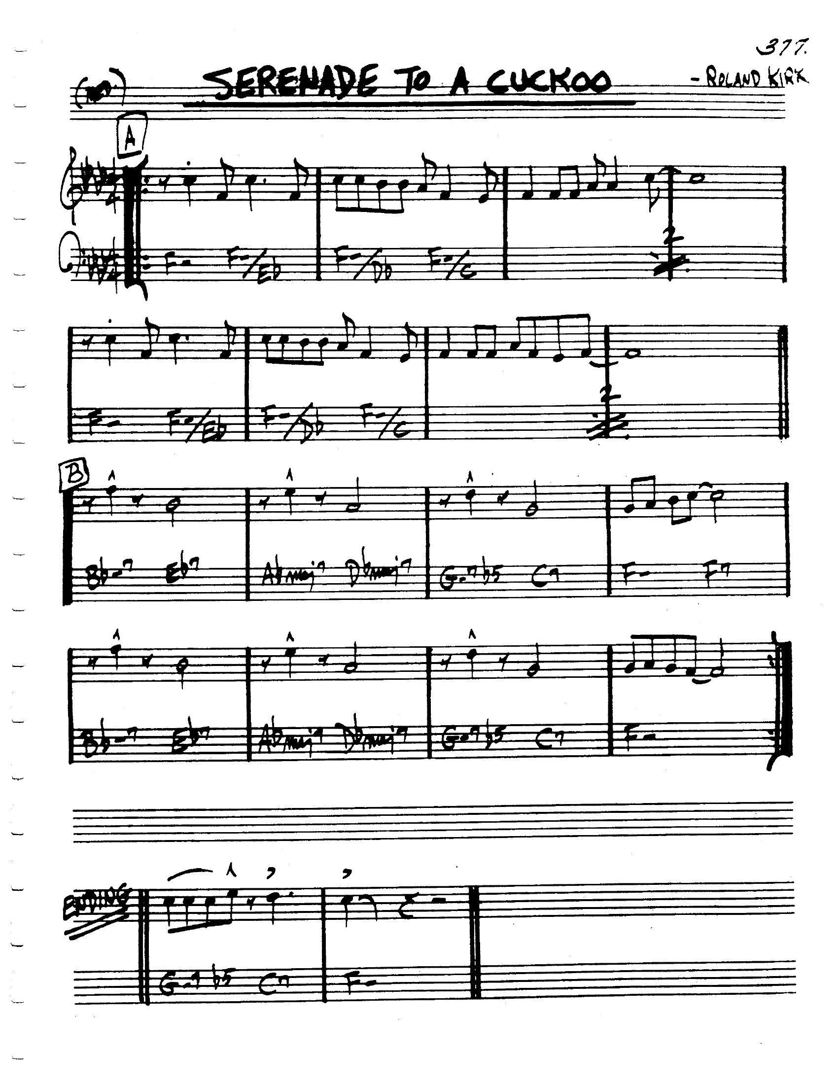 Serenade To A Cuckoo Serenade To A Cuckoo