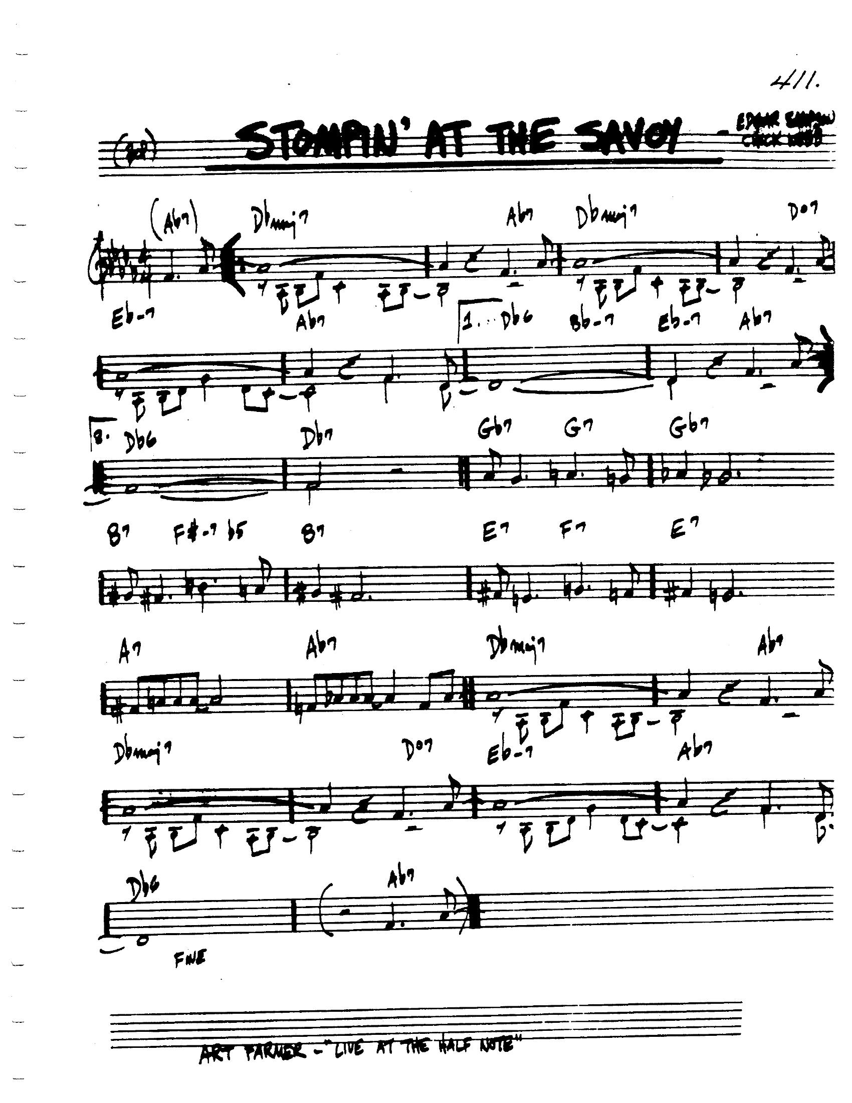 Stompin' At The Savoy Stompin' At The Savoy
