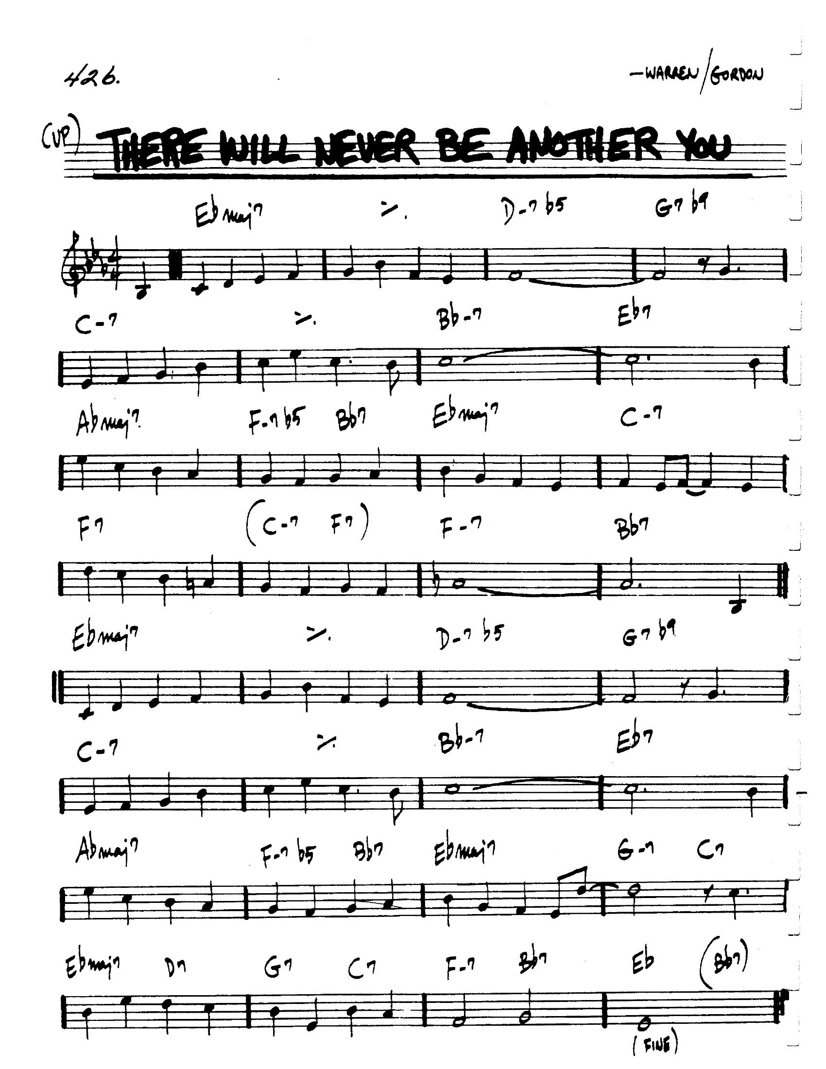 There Will Never Be Another You There Will Never Be Another You