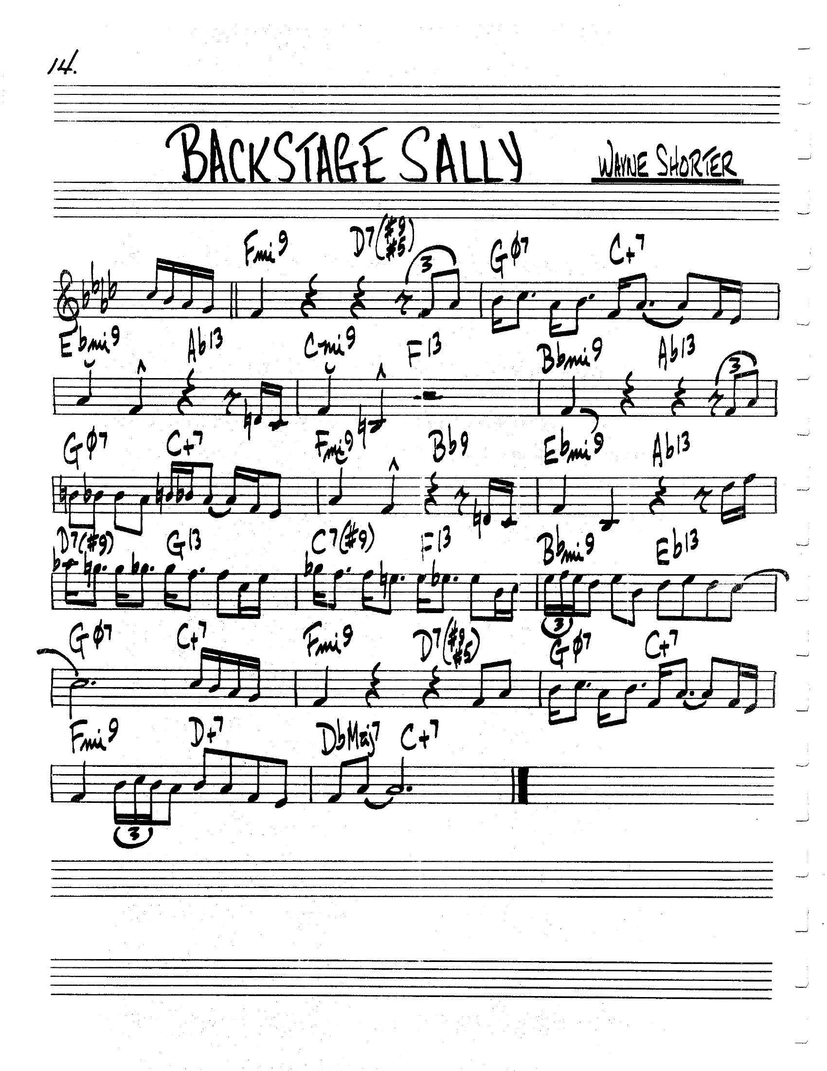 Backstage Sally Backstage Sally