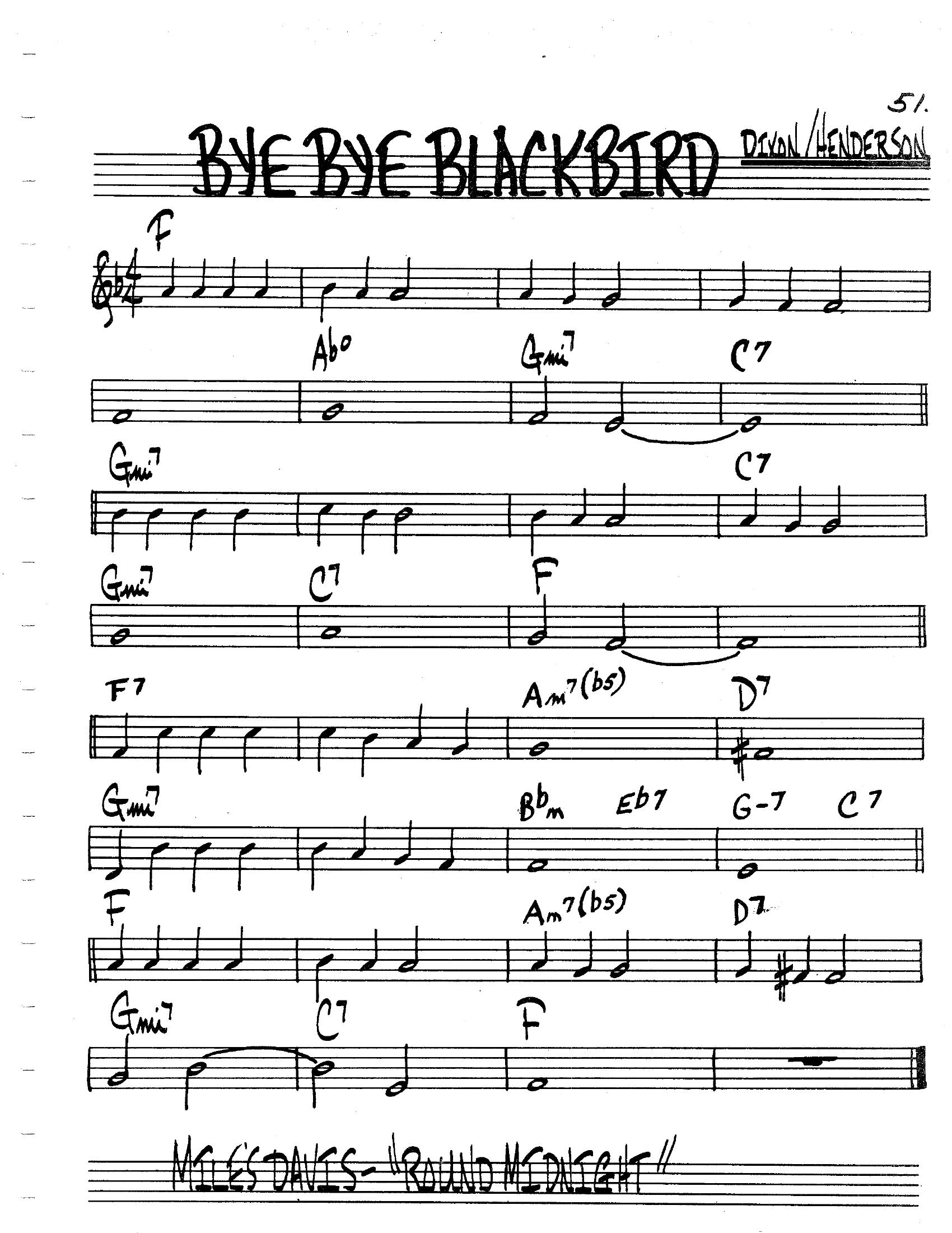 Bye Bye Blackbird Bye Bye Blackbird