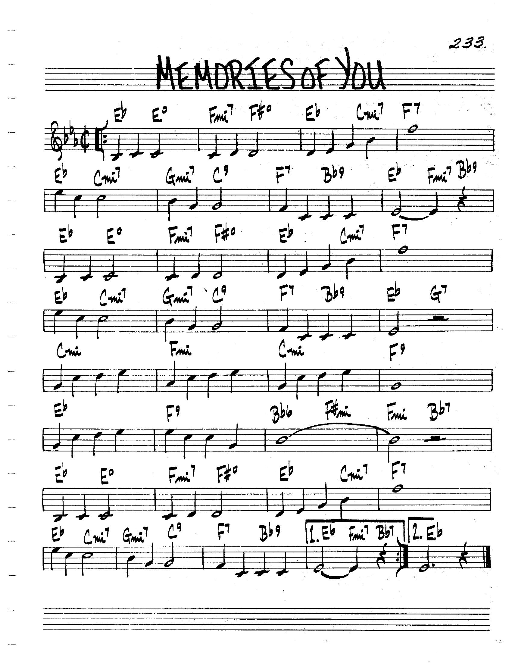 Memories Of You Memories Of You