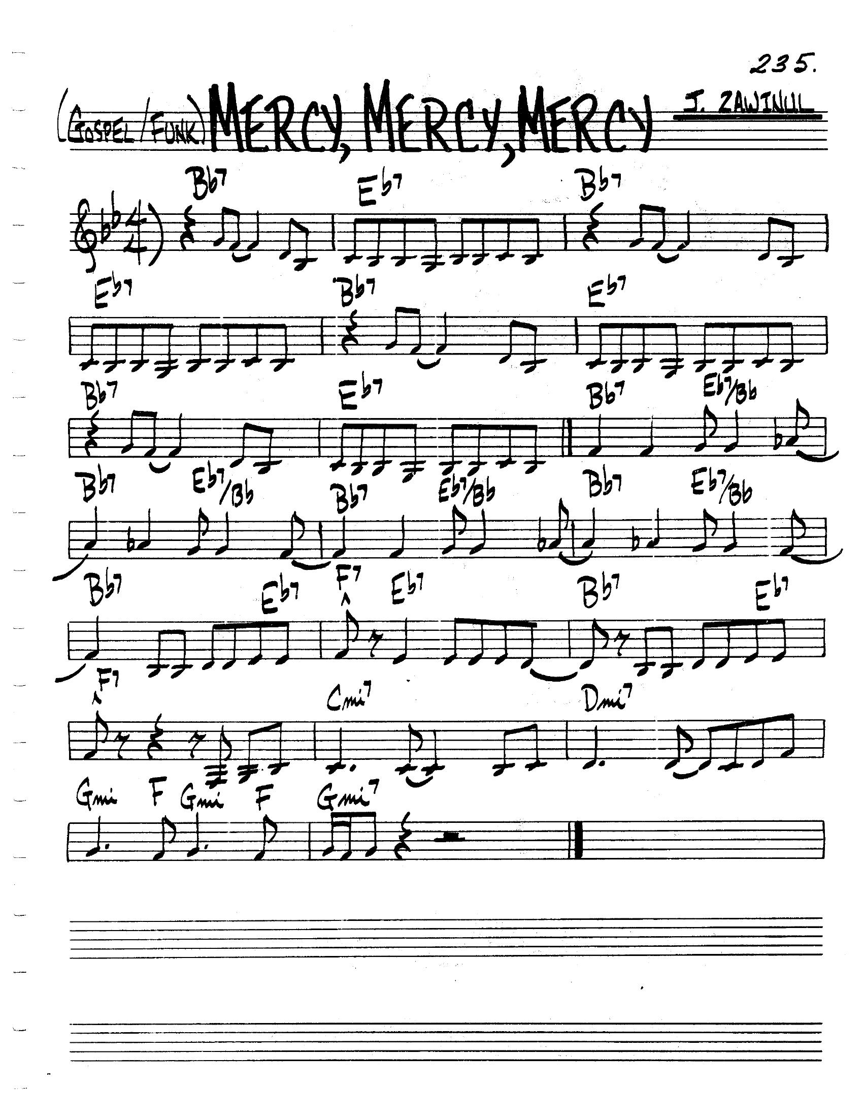 Mercy, Mercy, Mercy Mercy, Mercy, Mercy