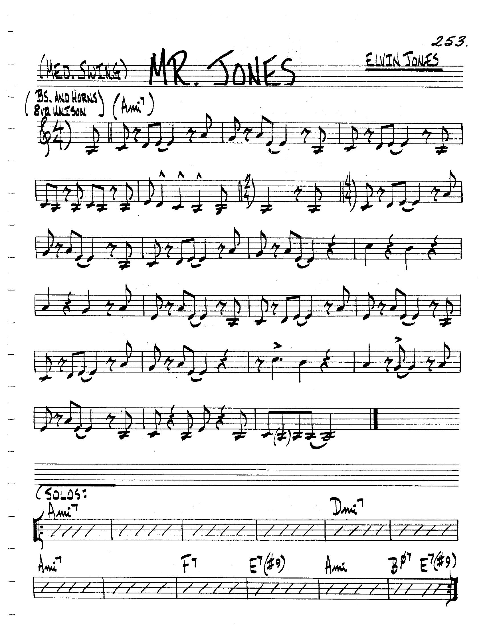 Mr. Jones Mr. Jones