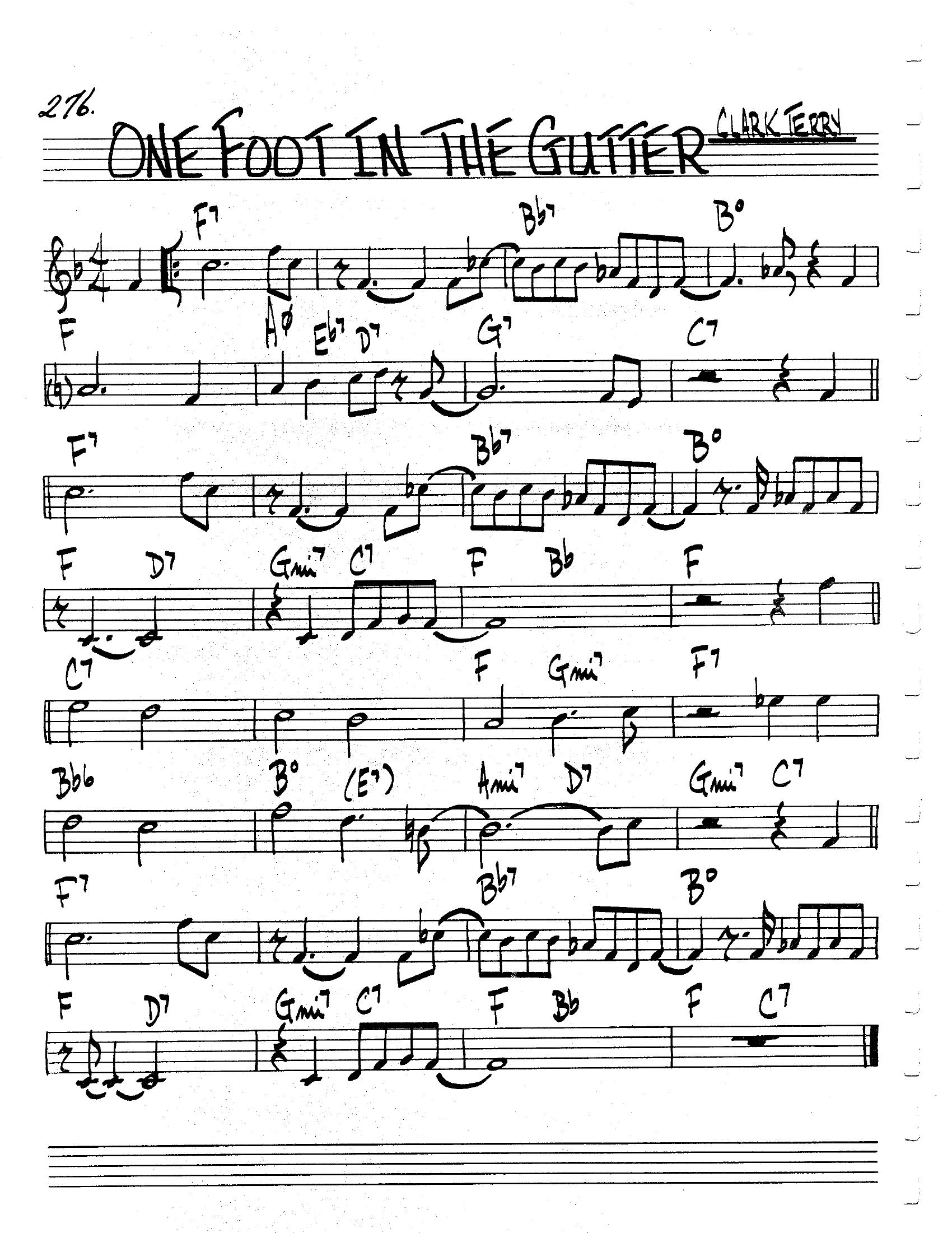 One Foot In the Gutter One Foot In the Gutter