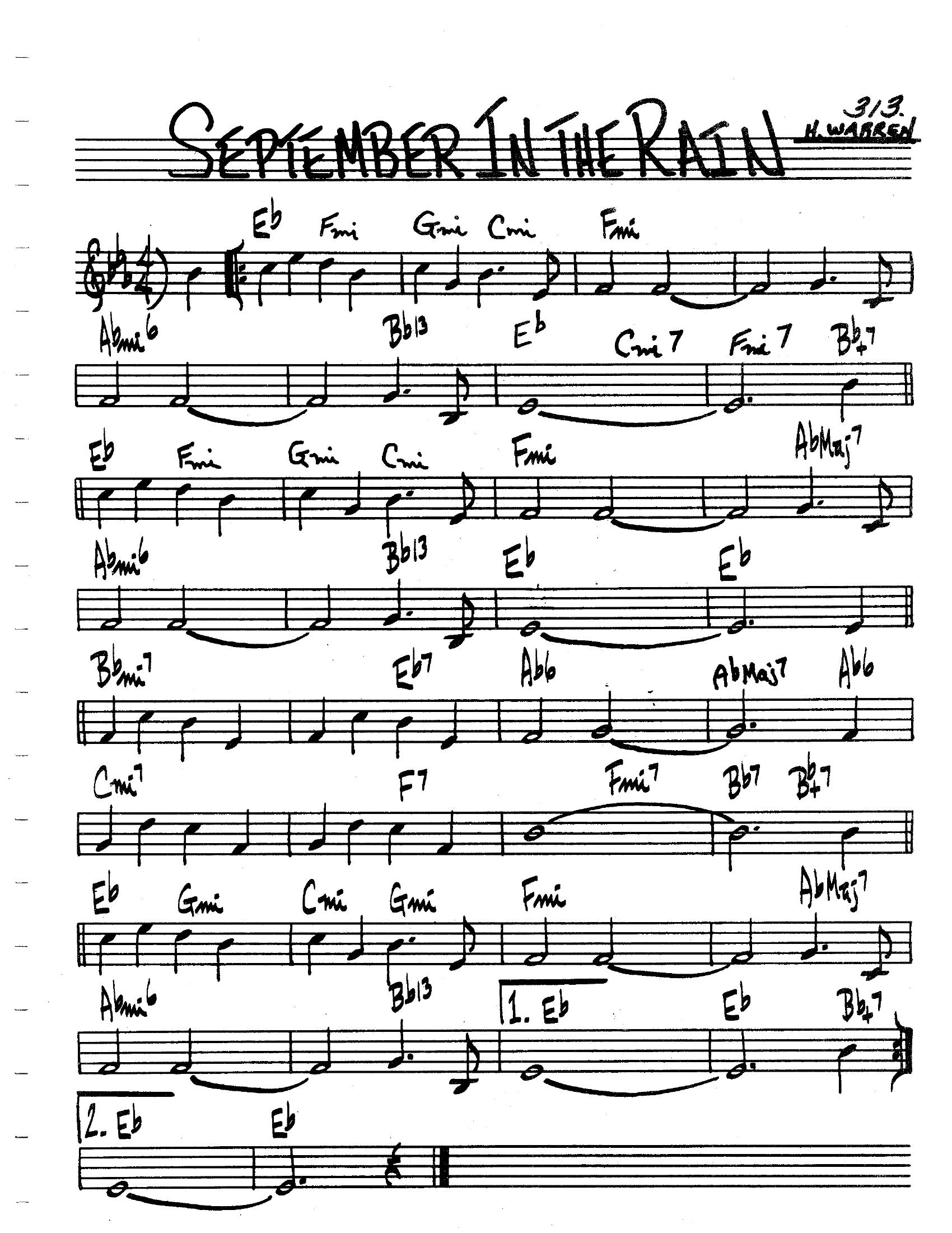 September In The Rain September In The Rain